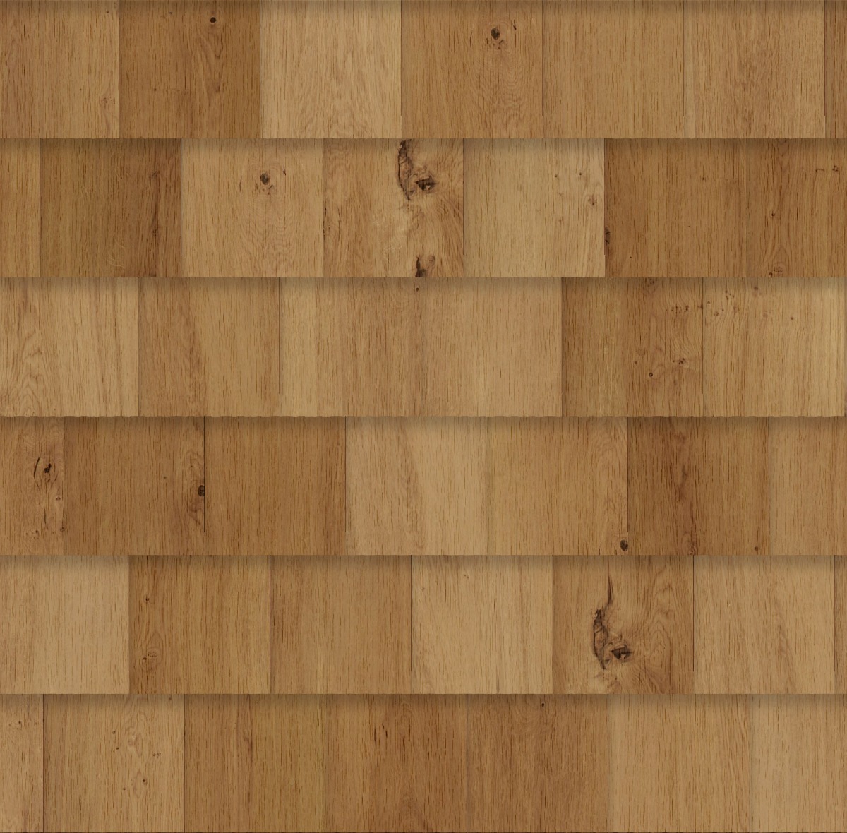 natural oak wood planks in staggered pattern with warm brown tones and visible grain and knots