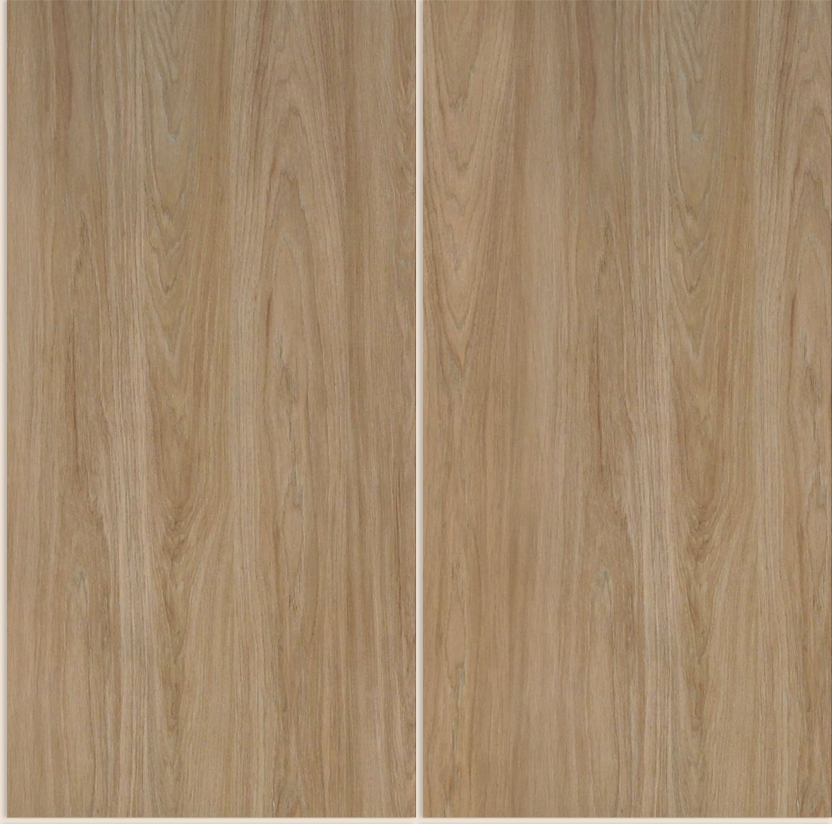 Pair of wooden panels with a warm oak finish, designed for sound absorption and interior wall decoration.