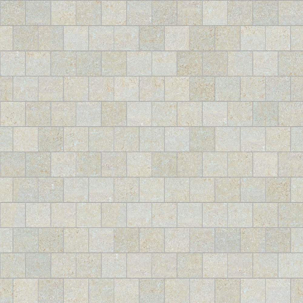 Light beige reconstituted stone tiles with subtle speckles, seamless and suitable for flooring or paving.