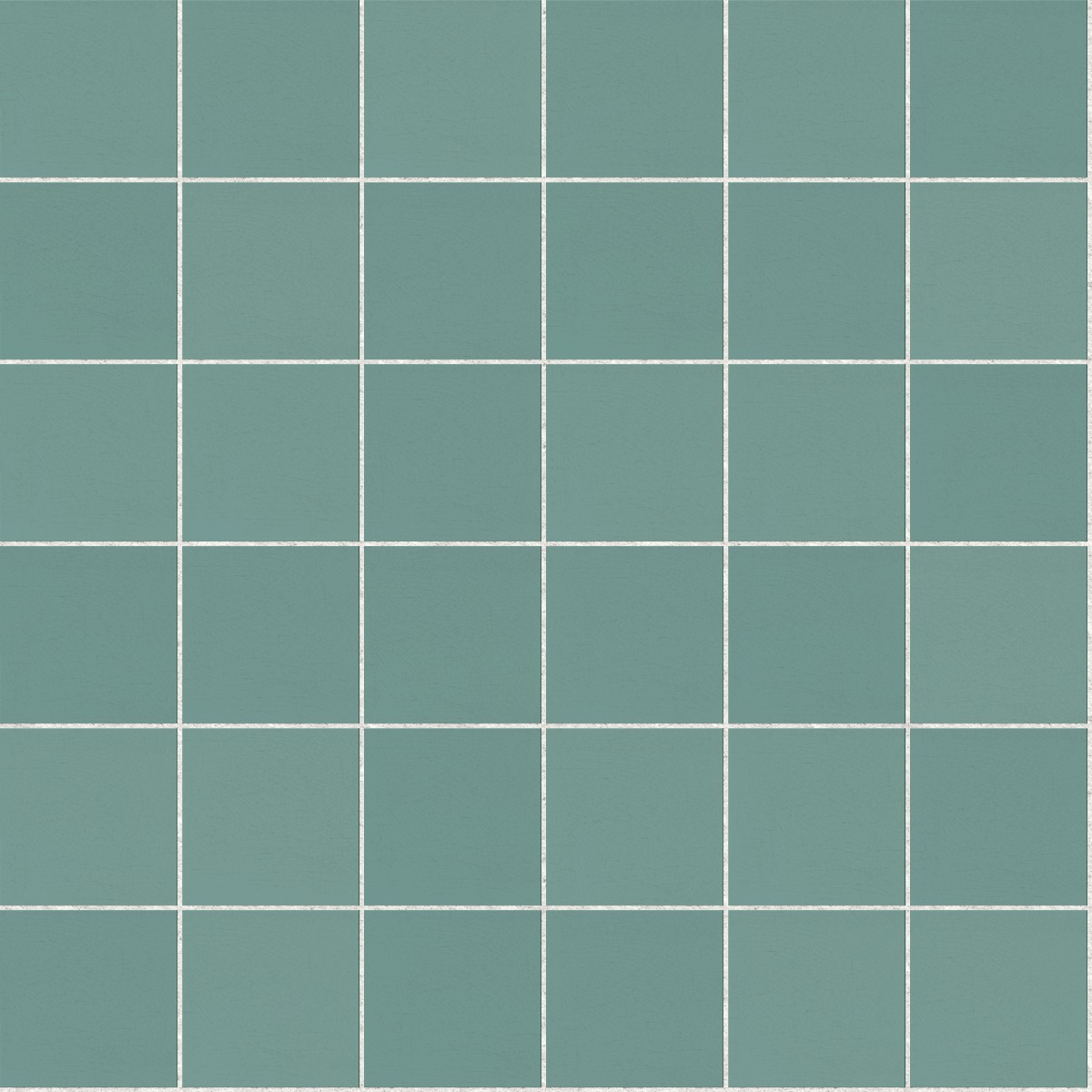 Seamless teal ceramic tile pattern with crazing and textured surface, ideal for wall decoration in interior spaces.
