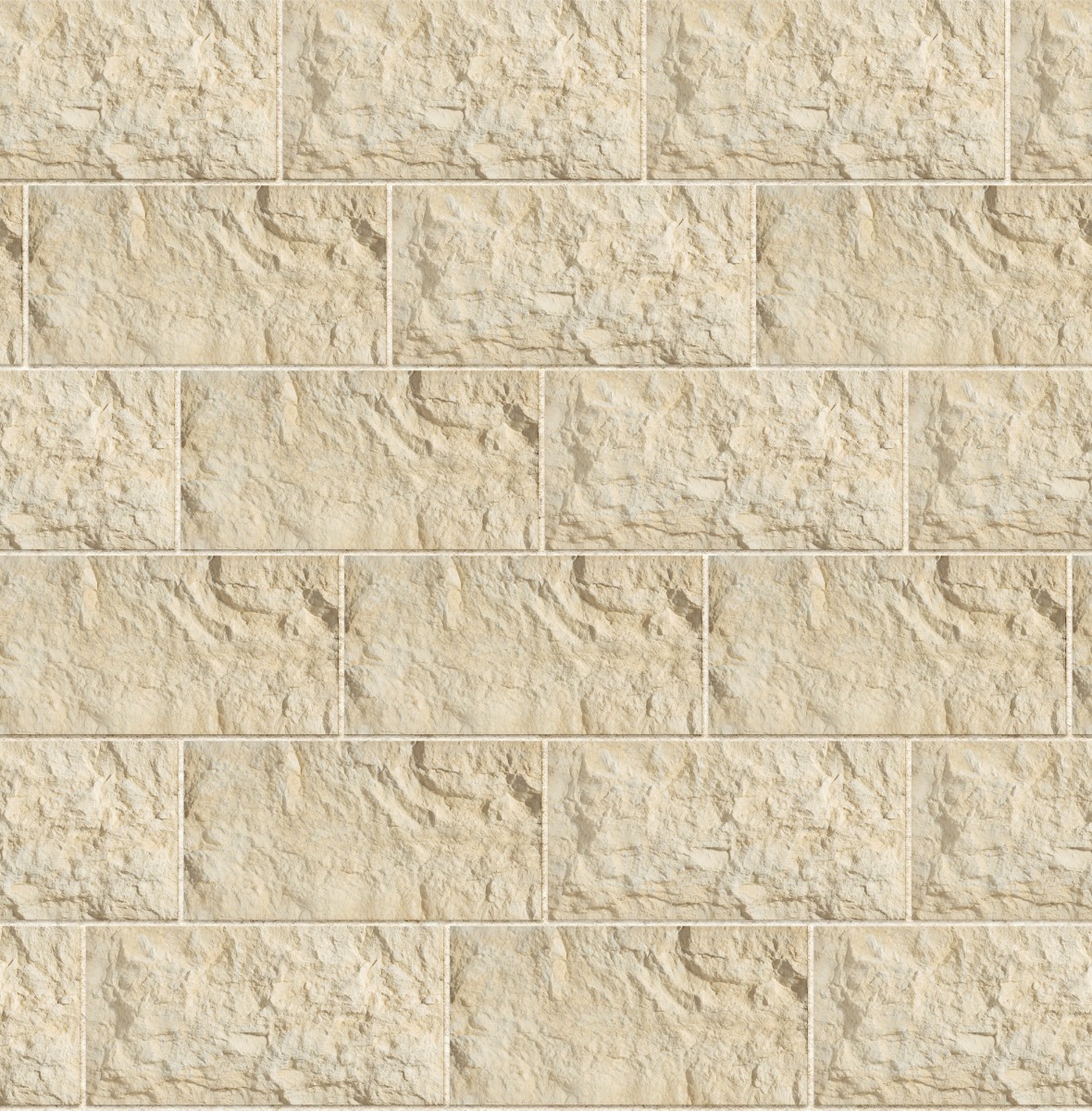 beige rectangular stone tiles with rough textured surface arranged in staggered pattern for wall use