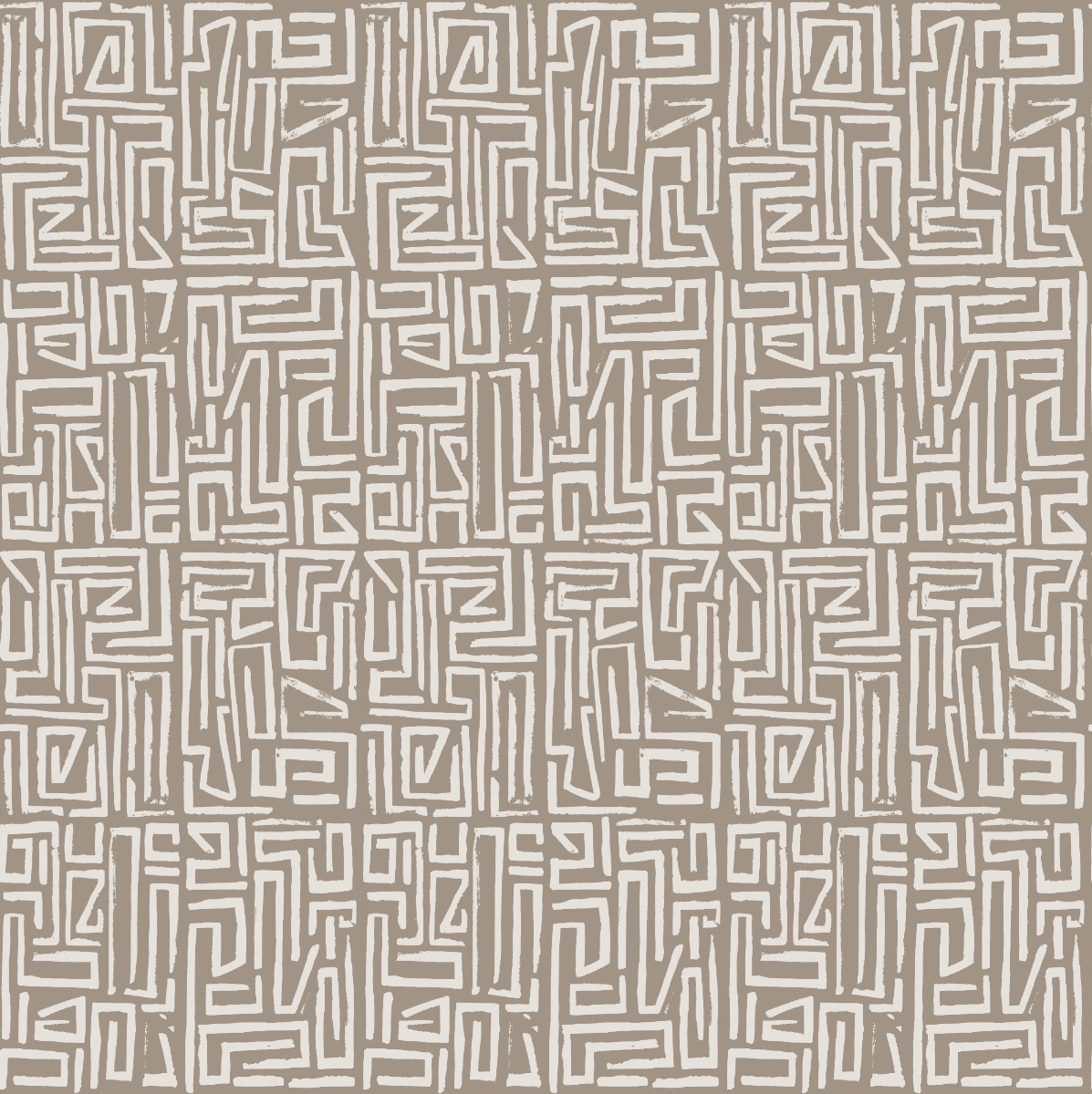 beige and off-white modern tribal geometric patterned wallpaper for interior walls