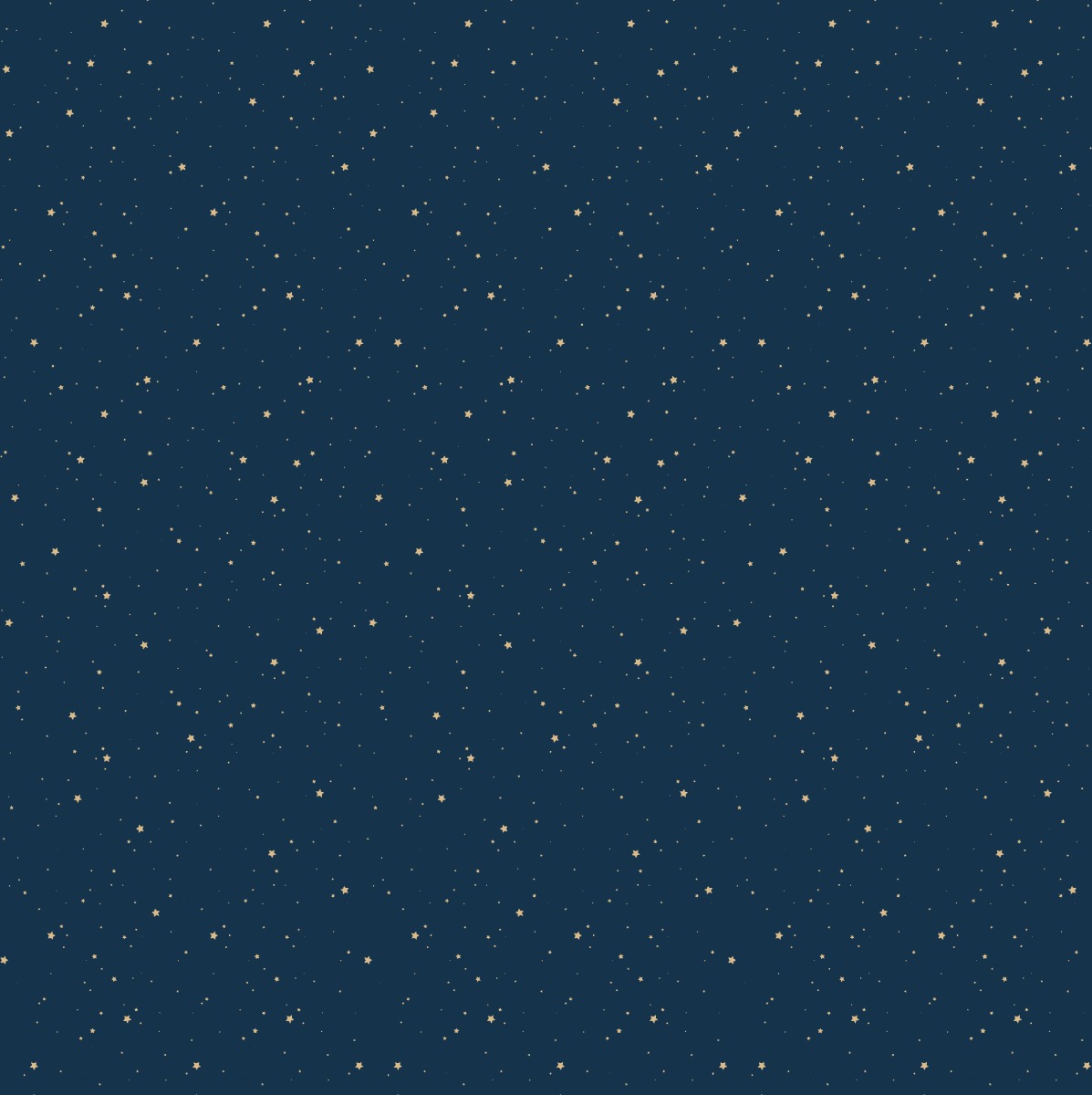 blue wallpaper with scattered beige star pattern for wall decoration