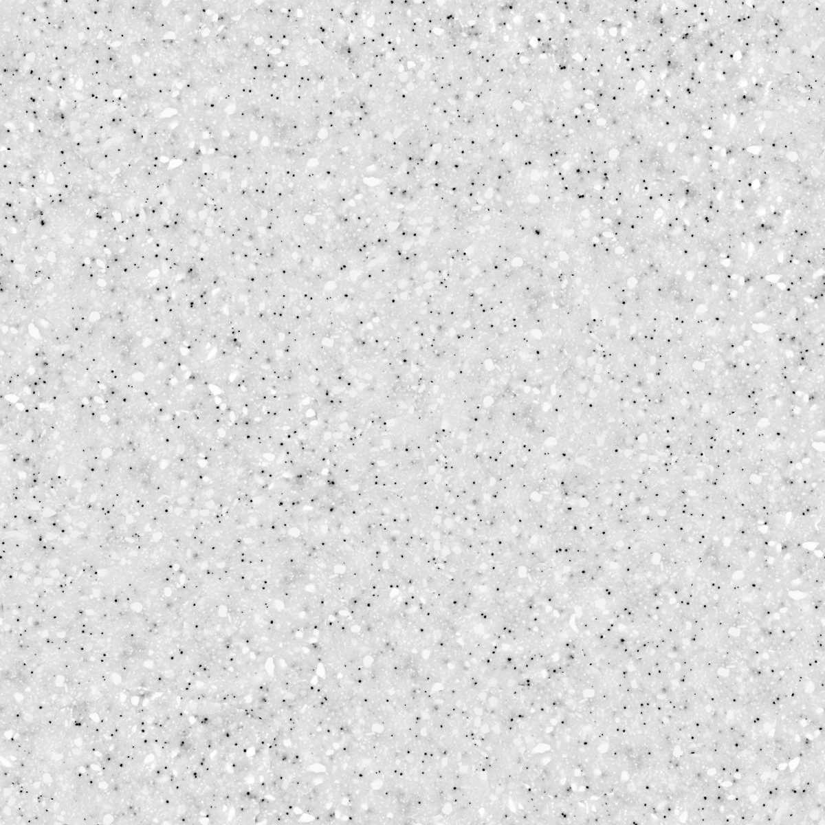 White terrazzo surface with black and white aggregate particles, suitable for flooring and decorative use.