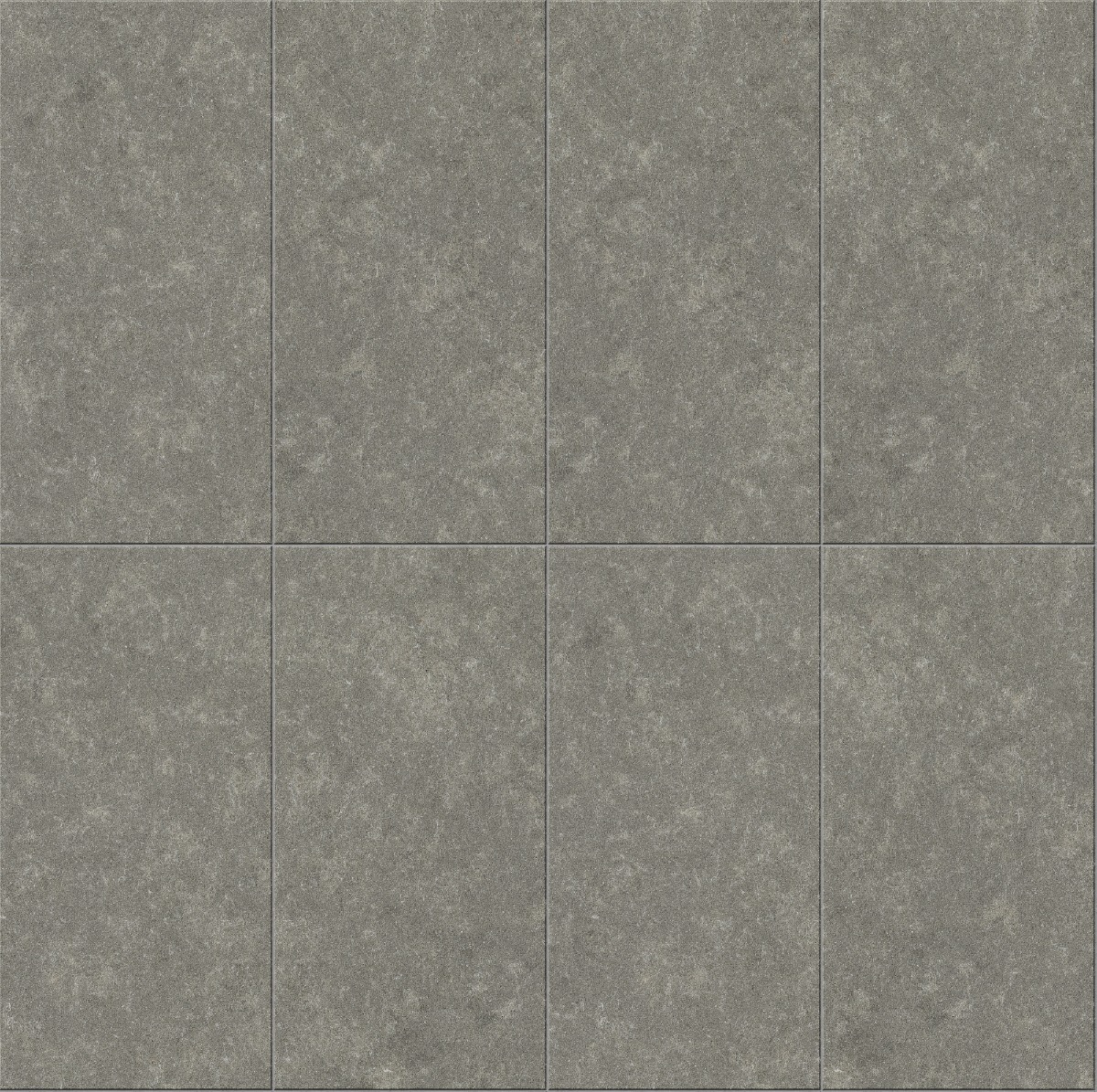 Seamless pattern of gray concrete tiles with textured surface, ideal for flooring and industrial decor.