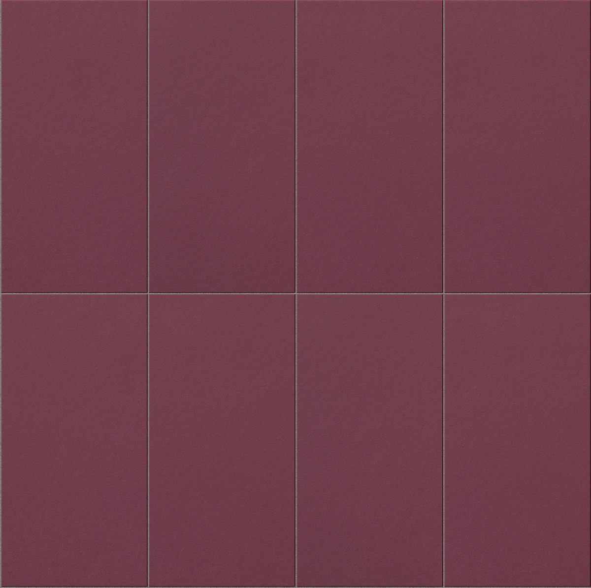 Seamless pattern of ruby red ceramic tiles with a matte finish, suitable for flooring or wall decoration.