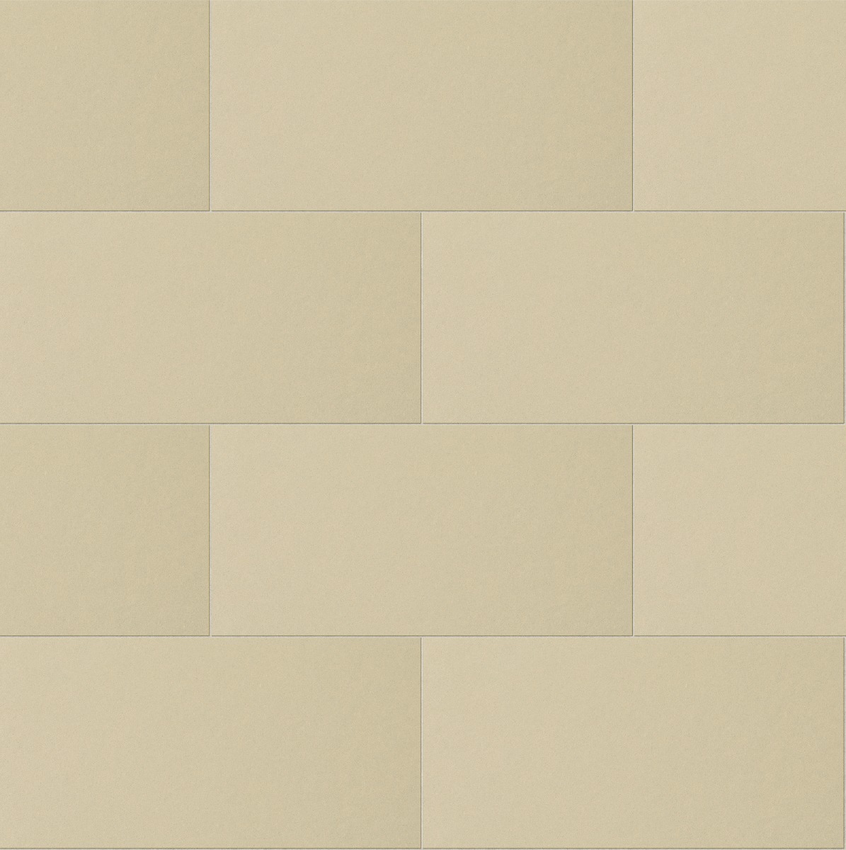 beige carat sandstone tiles arranged in a staggered running bond pattern with smooth matte surface