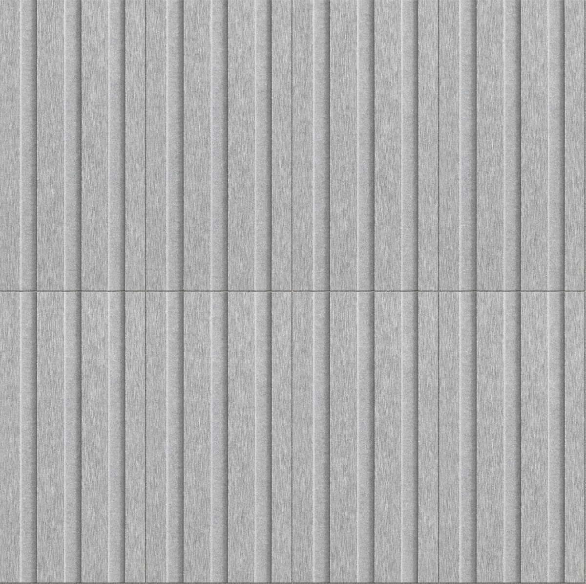 grey granite stone tiles with vertical grooves arranged in a grid pattern for wall cladding