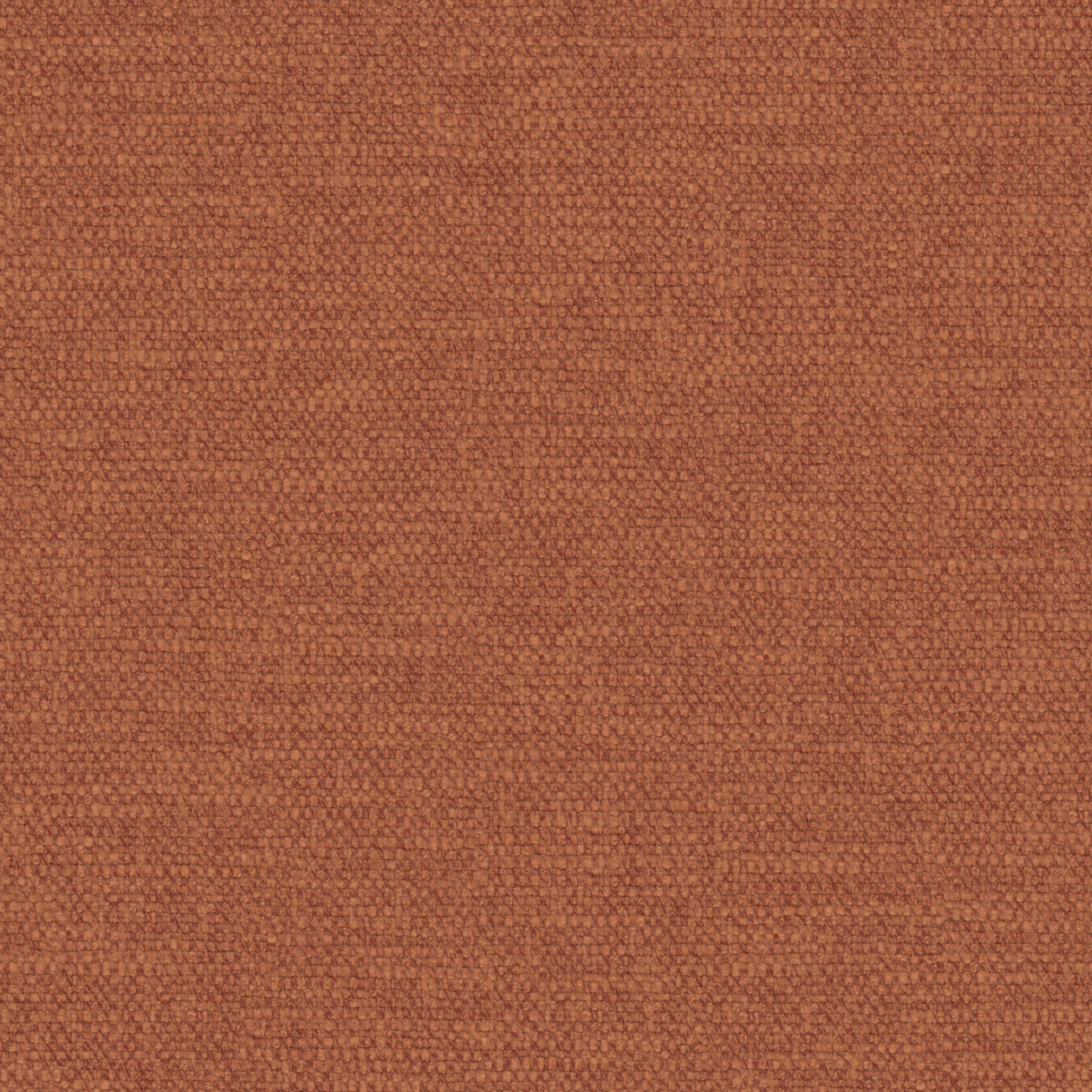 close-up of rusty orange woven upholstery fabric with small tight weave pattern