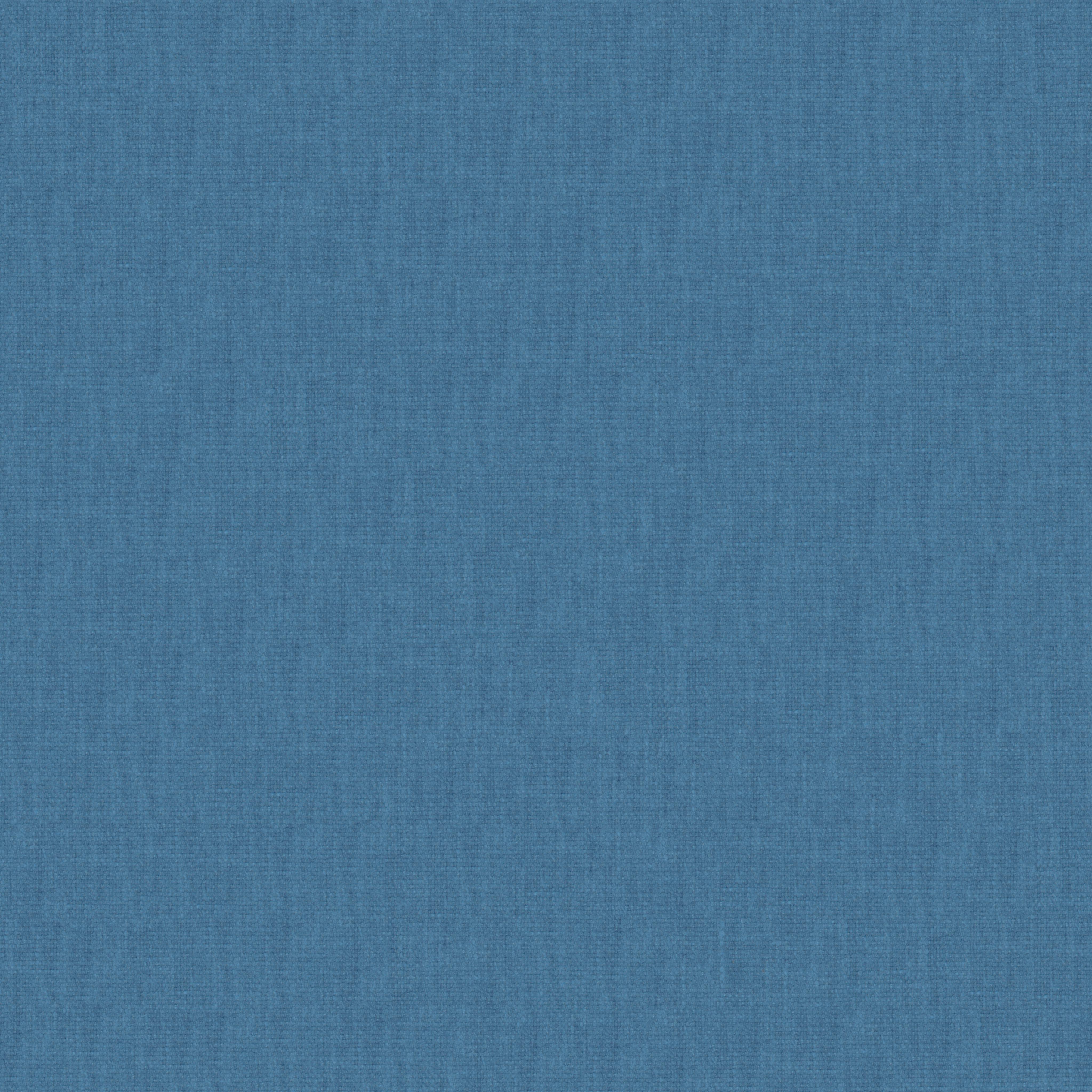 Seamless medium blue woven upholstery fabric texture with fine weave pattern for furniture use
