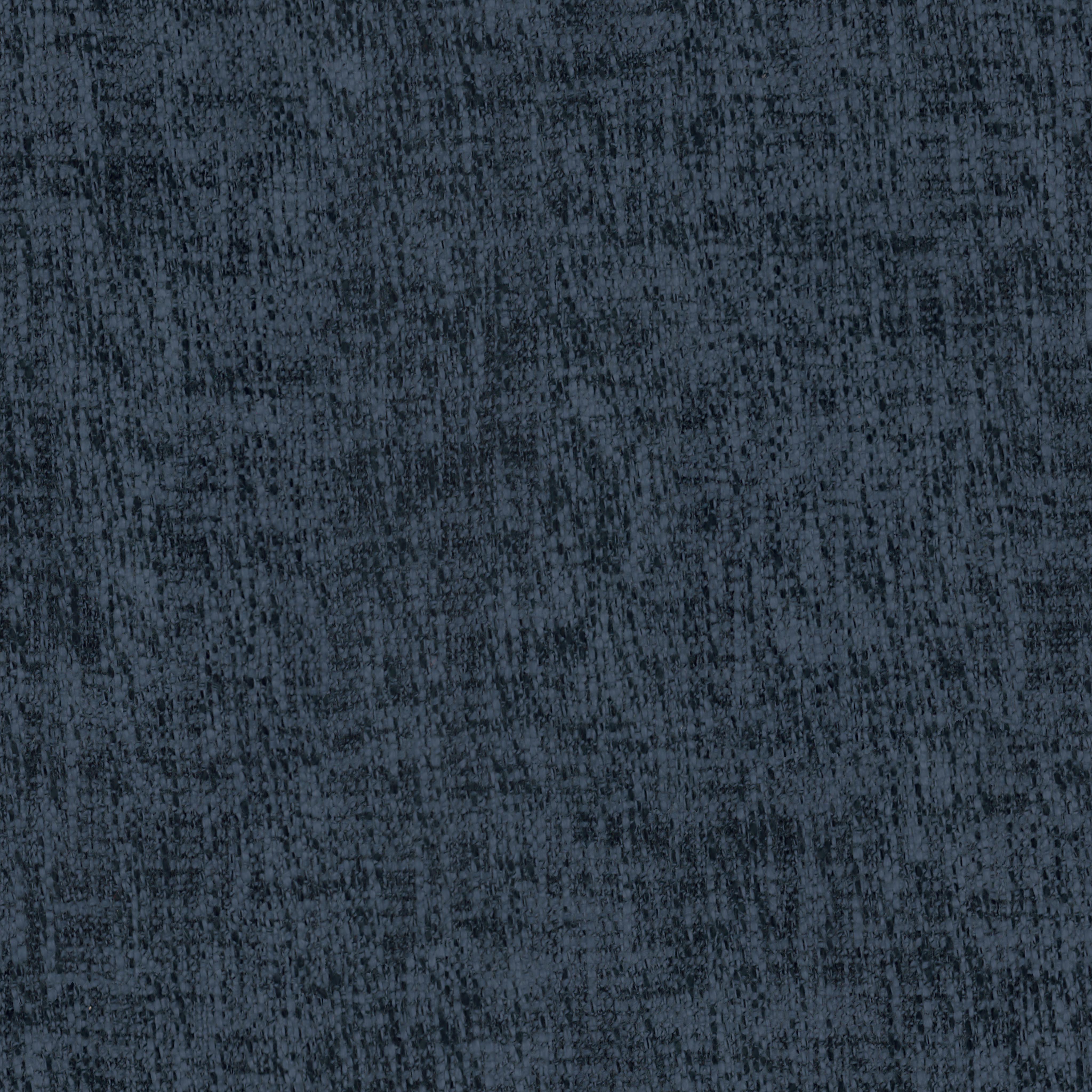 close-up of dark blue woven upholstery fabric with textured surface and visible weave pattern