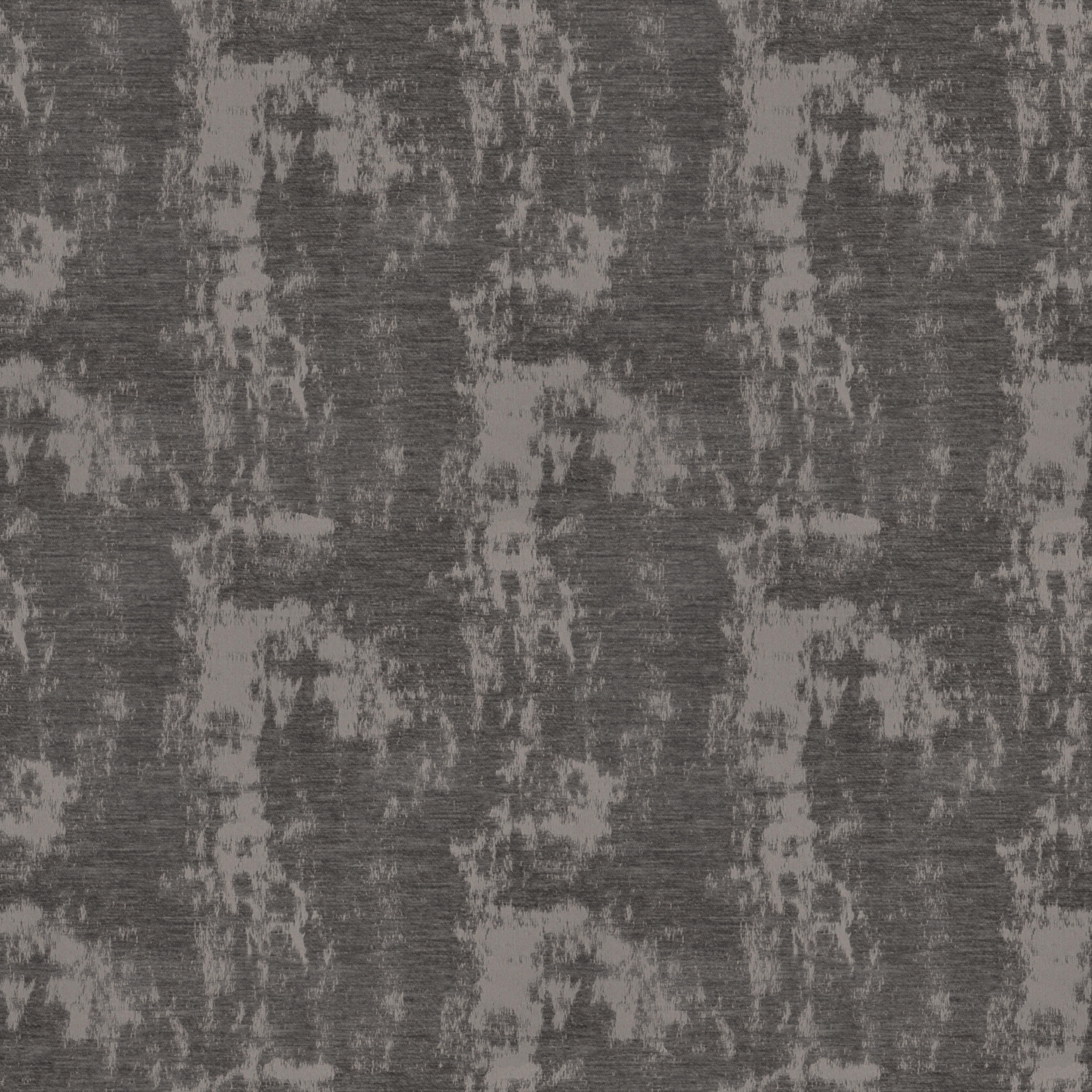 gray woven fabric with abstract distressed pattern and organic shapes
