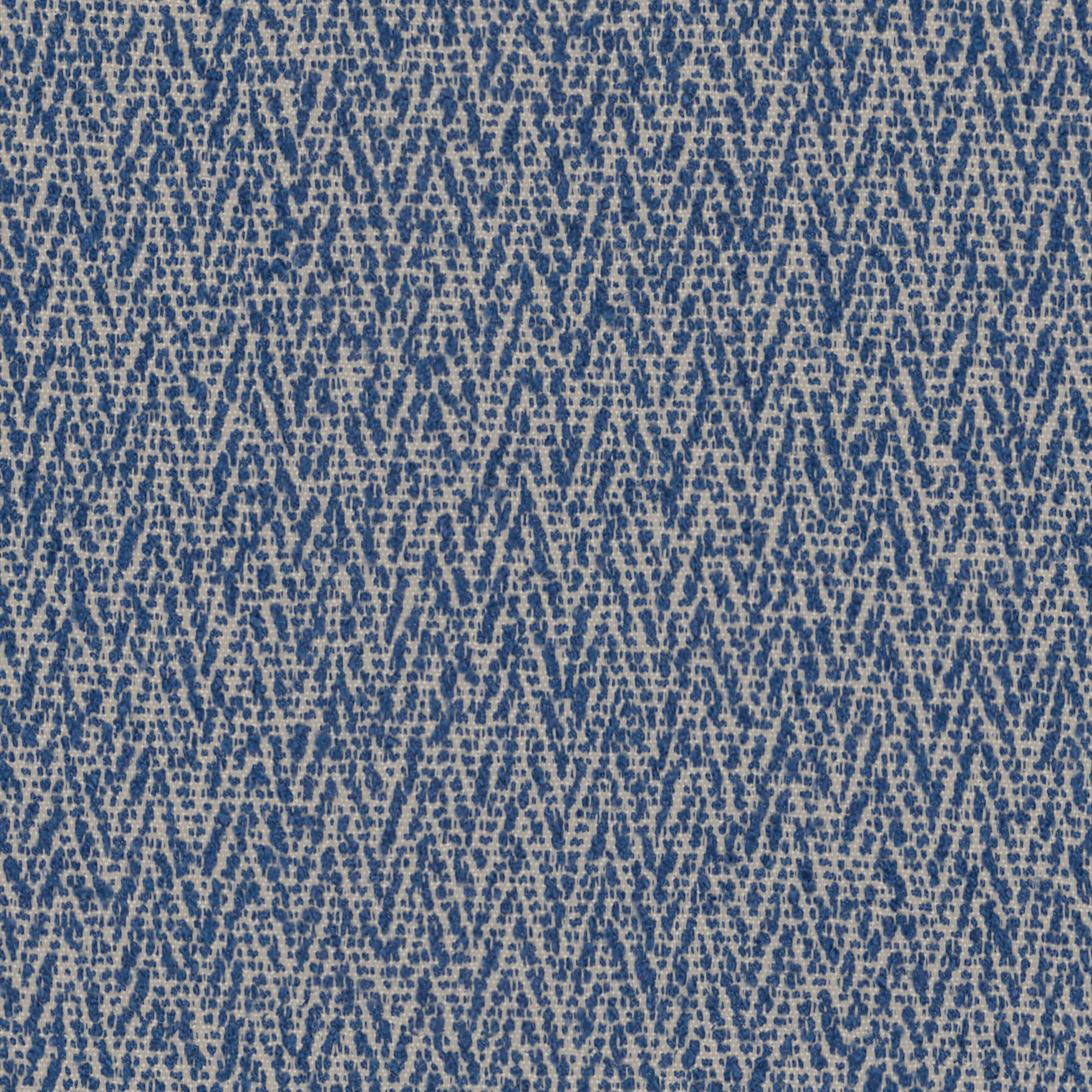 woven upholstery fabric with blue organic pattern on beige background