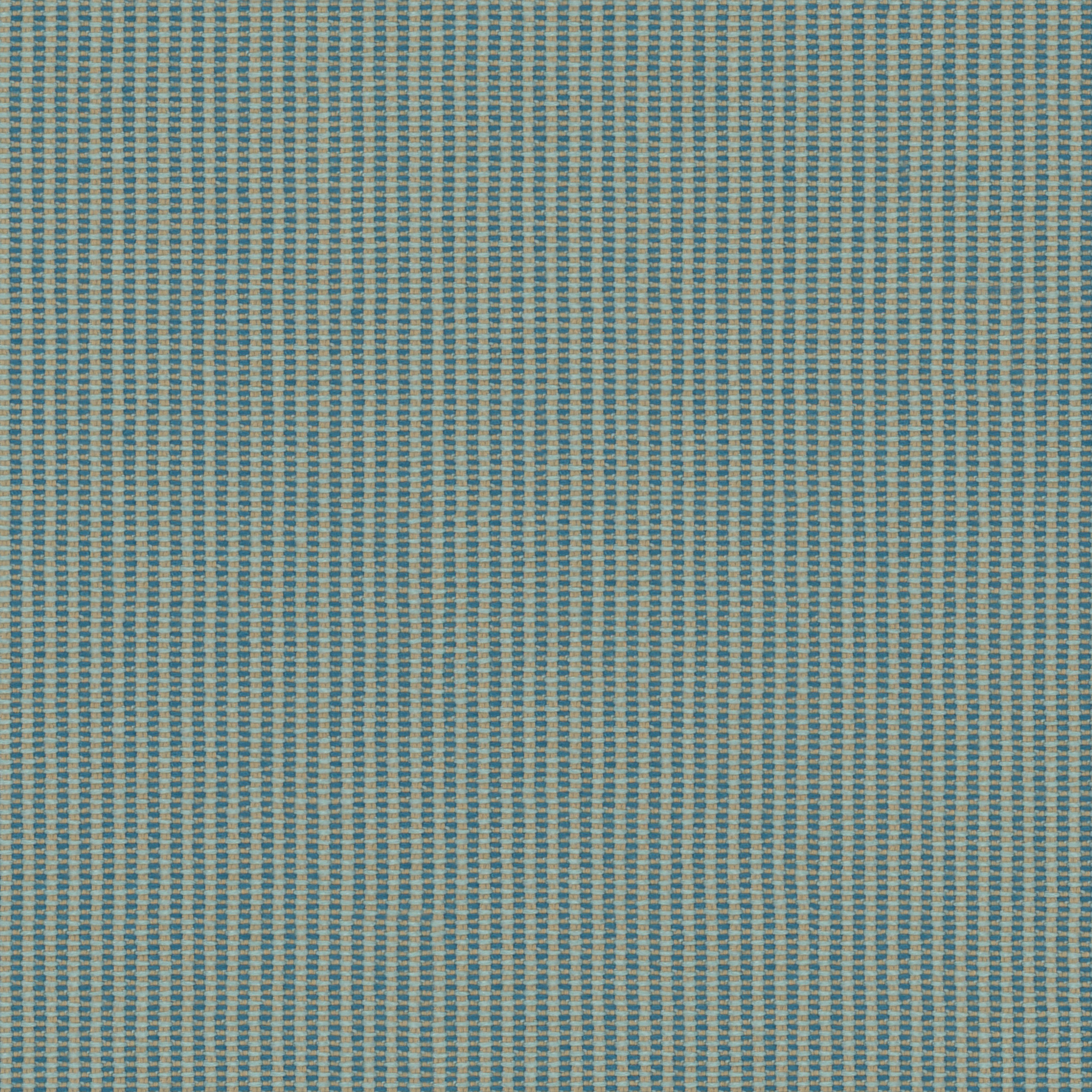 woven upholstery fabric with teal and beige vertical stripes and textured weave