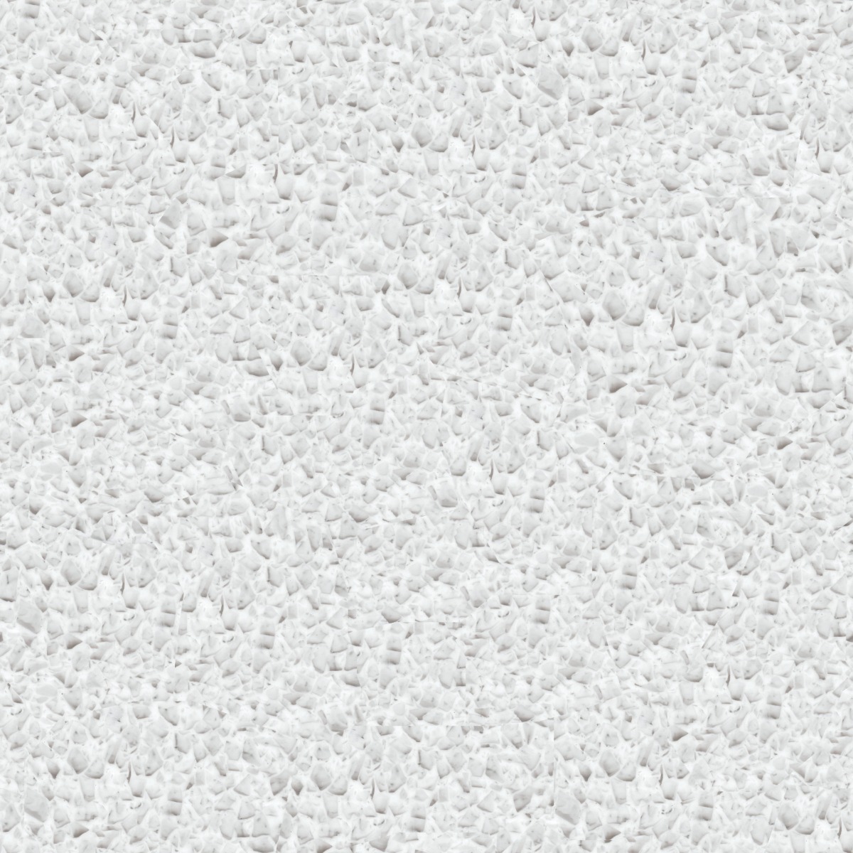 Seamless white terrazzo surface with small stone chips in a speckled pattern for flooring or walls