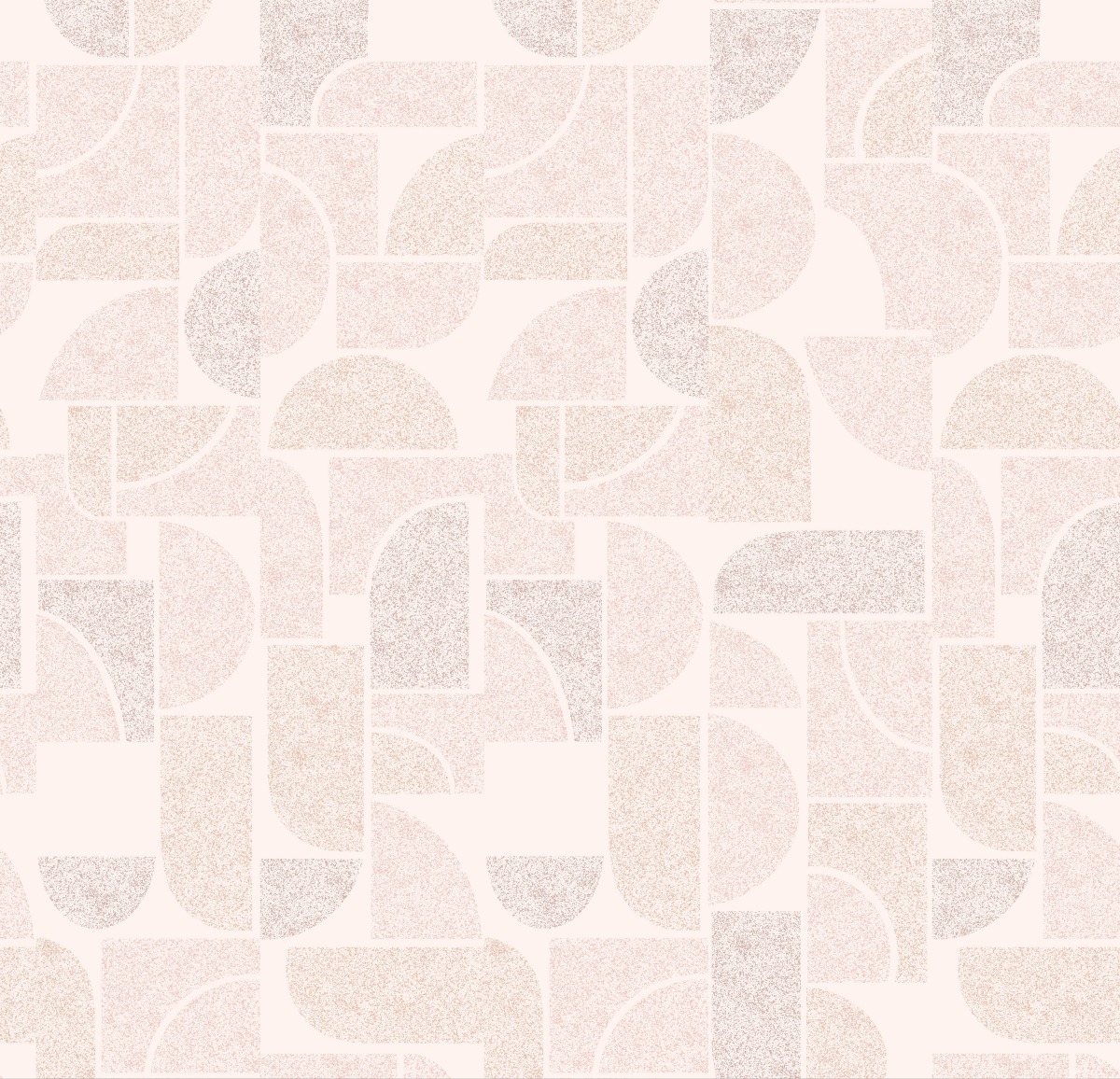 beige wallpaper with speckled texture forming abstract geometric shapes in soft tones