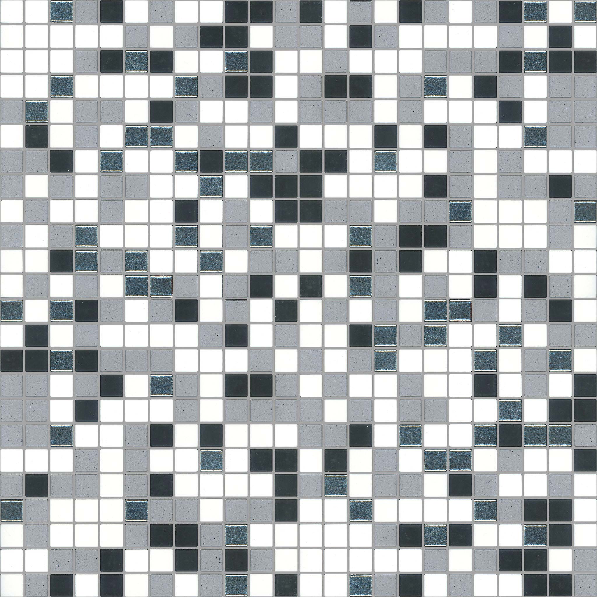 Black White Mosaic Tiles Texture Seamless