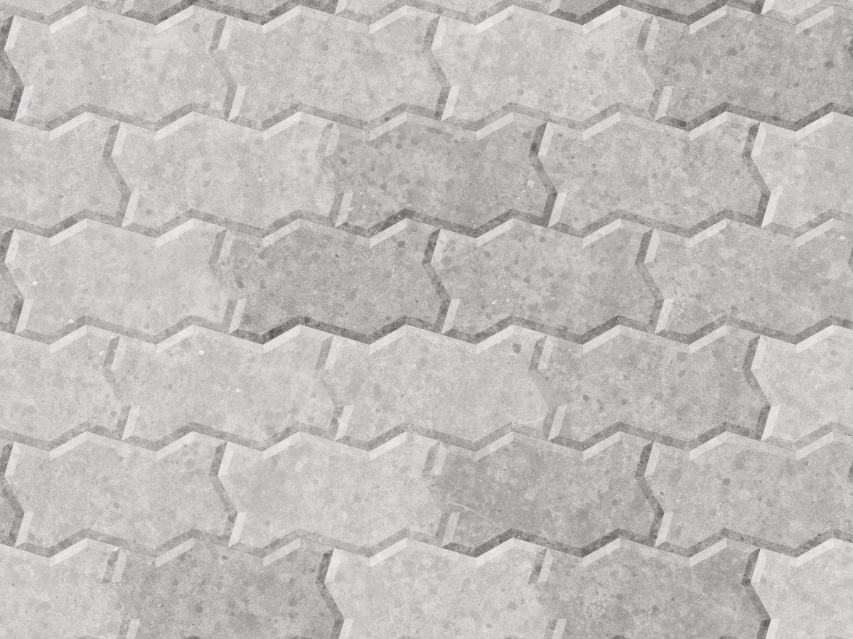 Concrete Zig Zag Pavers S26uat 1200