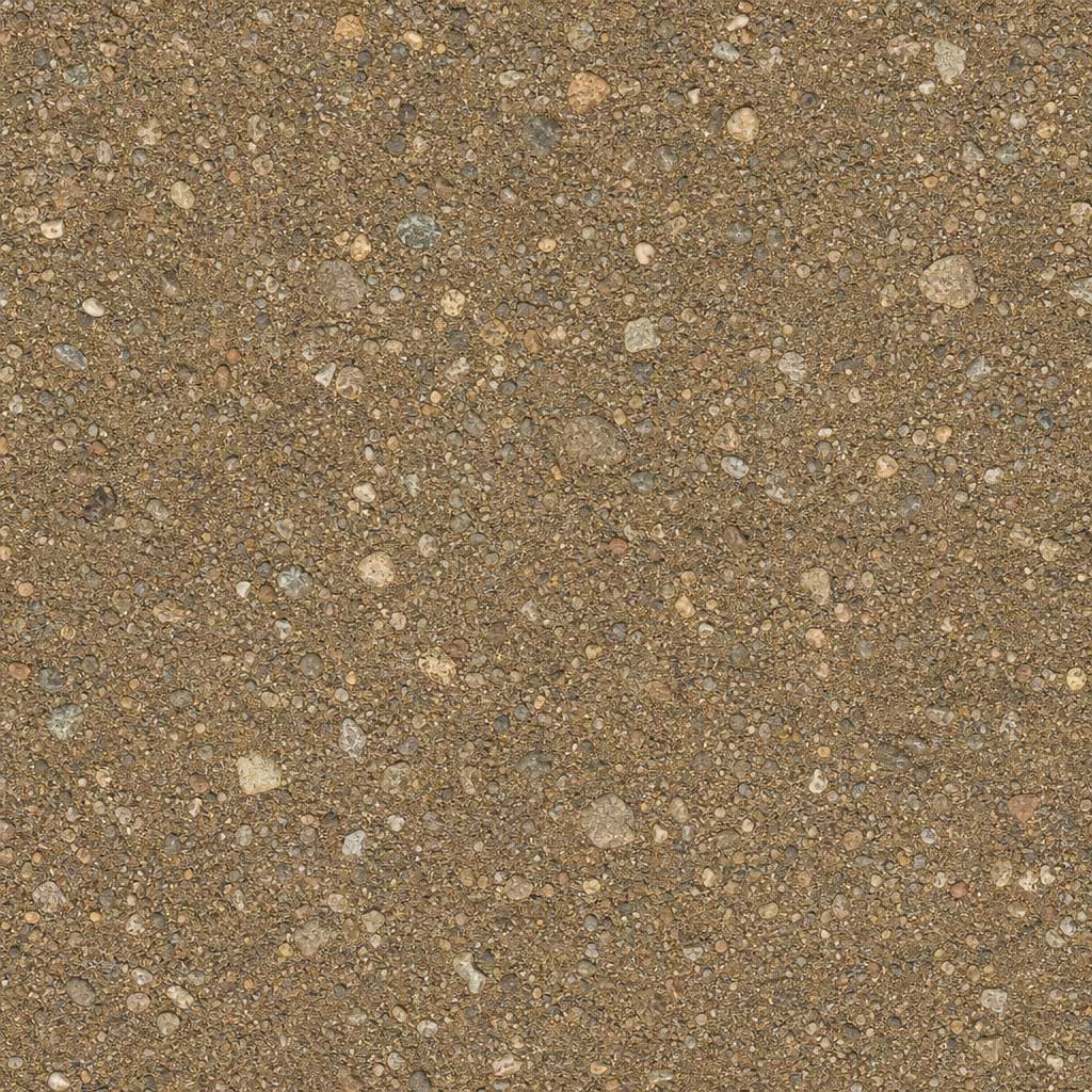 brown natural soil surface with mixed small gravel stones in an organic pattern