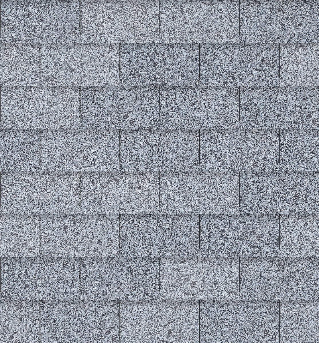 rough gray felt roofing tiles arranged in staggered horizontal rows with granular texture