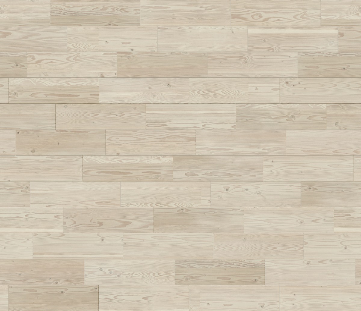 Light beige Douglas fir wood planks arranged in a staggered pattern with visible grain and knots for flooring