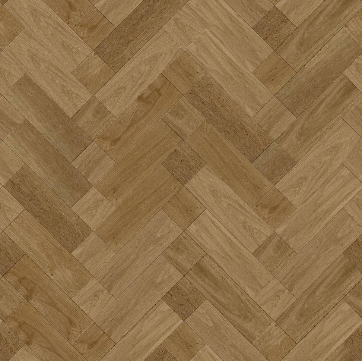 Light brown wood planks arranged in a herringbone pattern for flooring