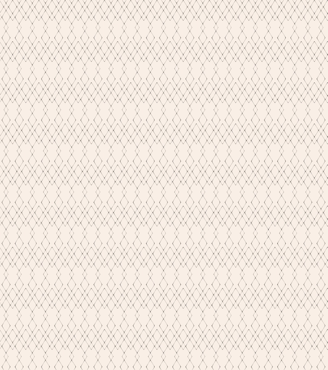 Wallpaper with a diamond pattern featuring dark ink lines on a light background, suitable for wall decoration.