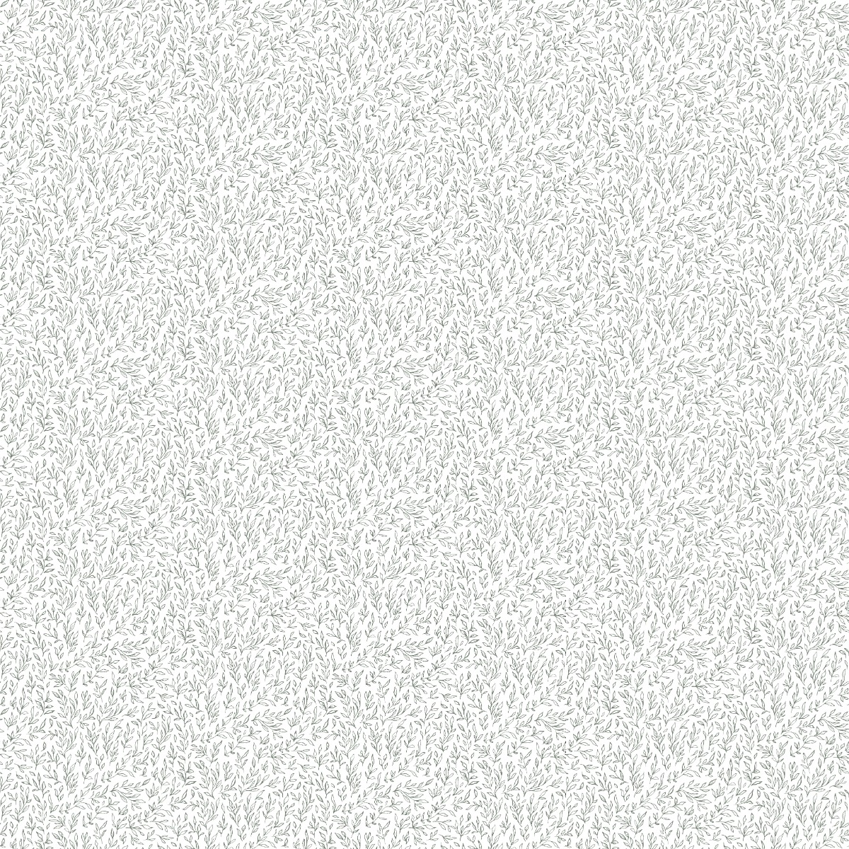 white wallpaper with delicate fine grey vine pattern in an organic repeating design
