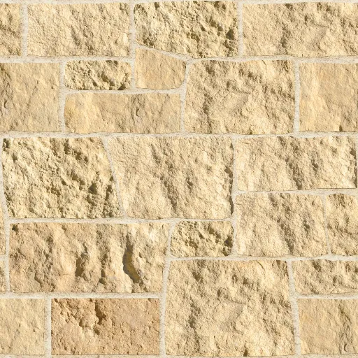 Seamless sandstone wall with warm orange tones and textured surface, ideal for architectural and decorative use.