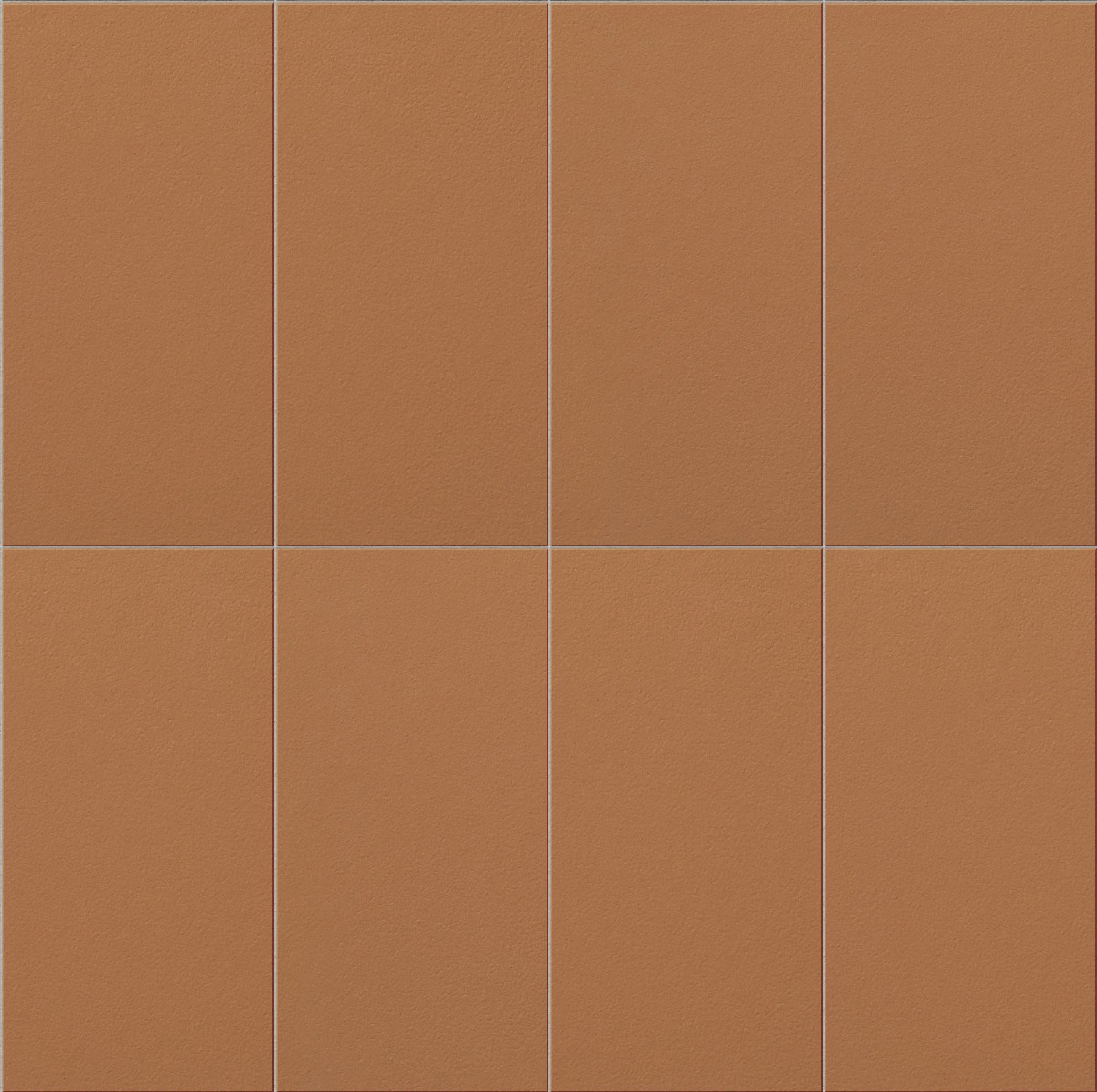 matte terracotta ceramic wall tiles arranged in a grid pattern for interior walls