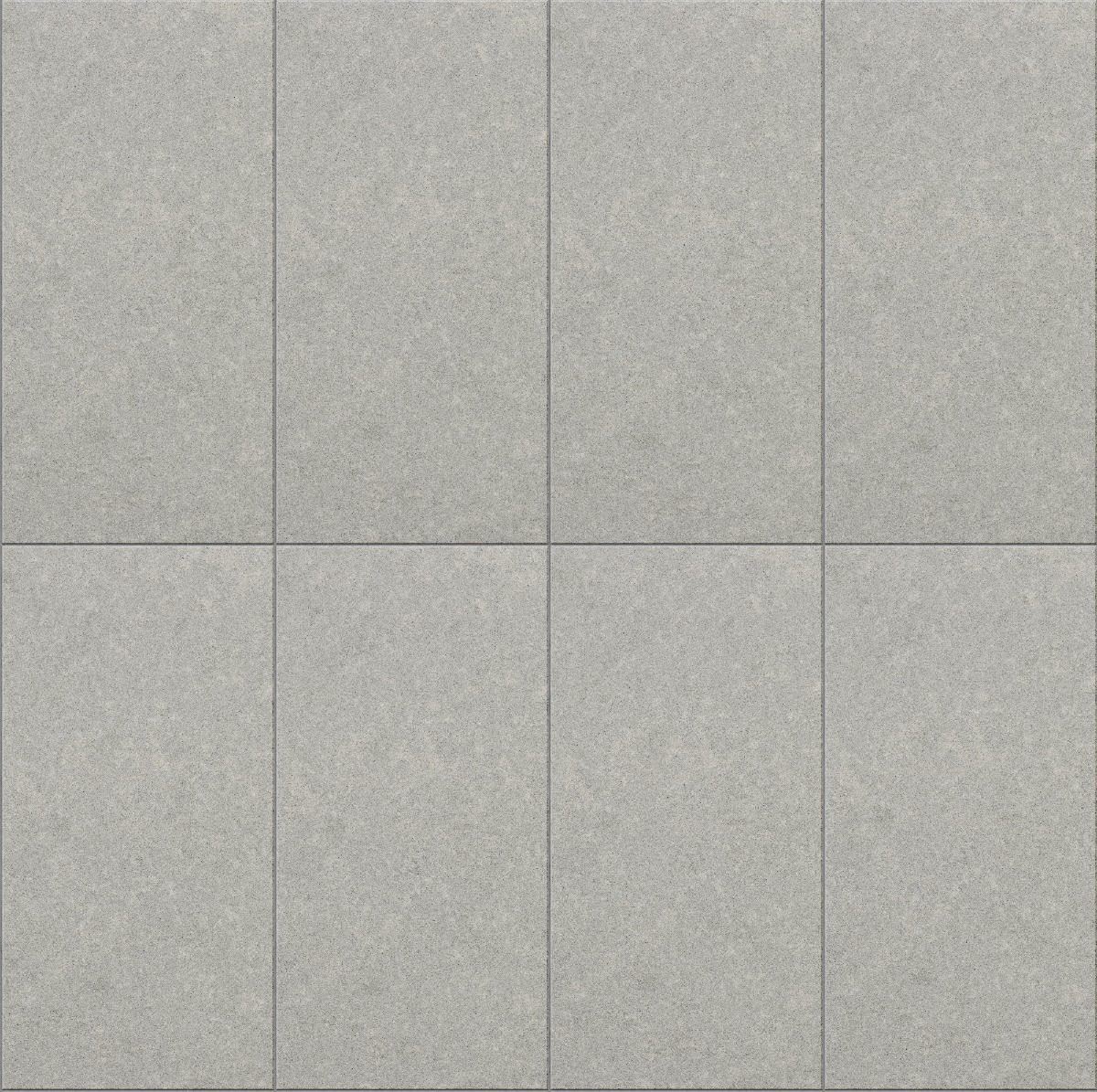 light grey smooth concrete plates arranged in a neat grid pattern with fine grout lines