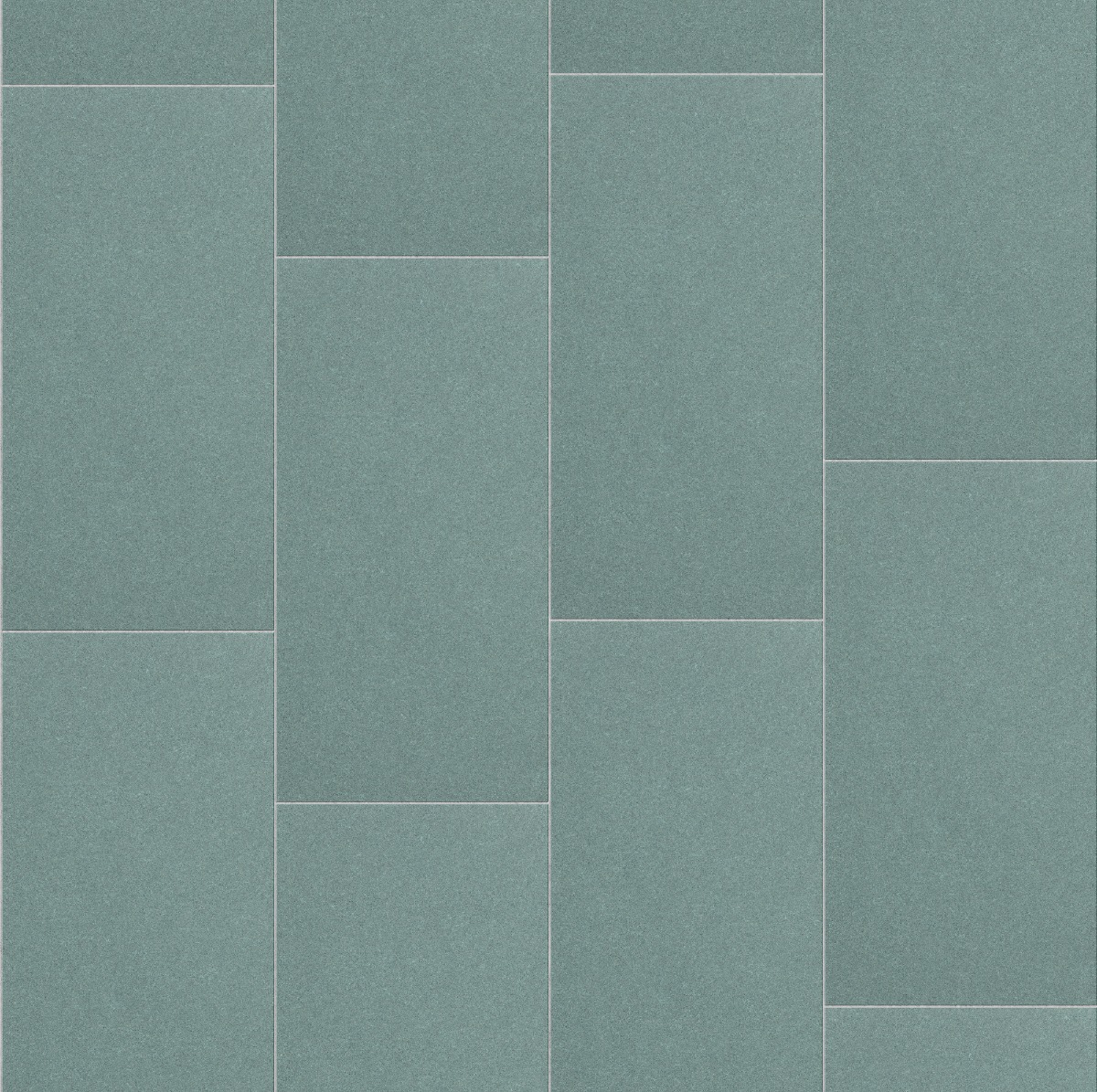 matte green ceramic tiles with fine texture arranged in staggered pattern with thin grout lines for wall use