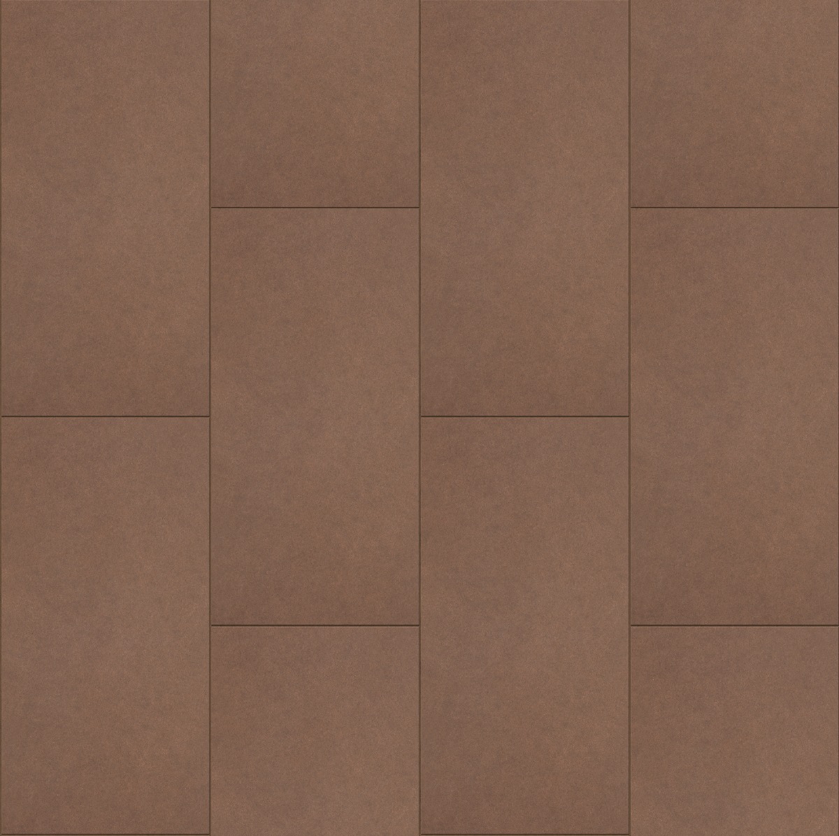 amber-brown terrazzo stone tiles in staggered rectangular pattern with smooth matte surface for flooring