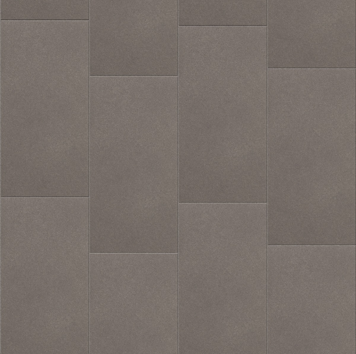 matte grey concrete plates arranged in a staggered pattern with smooth surface for flooring