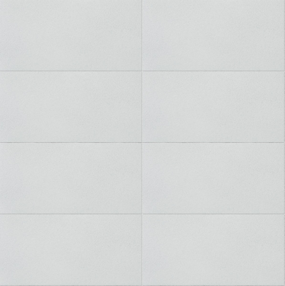 Smooth light grey ceramic tiles arranged in a horizontal grid pattern for wall use