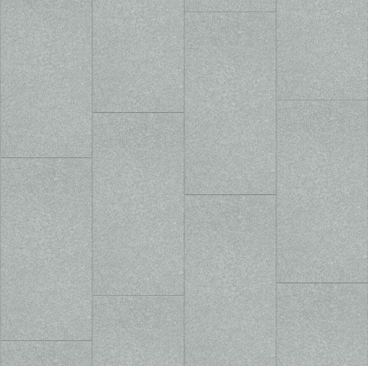 light grey granite tiles with fine speckled texture arranged in a staggered pattern for flooring