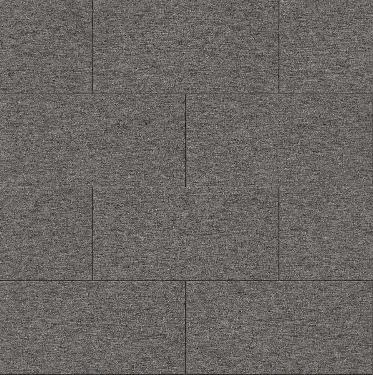 Dark gray textured concrete pavers arranged in a rectangular pattern, suitable for outdoor flooring or walkways.