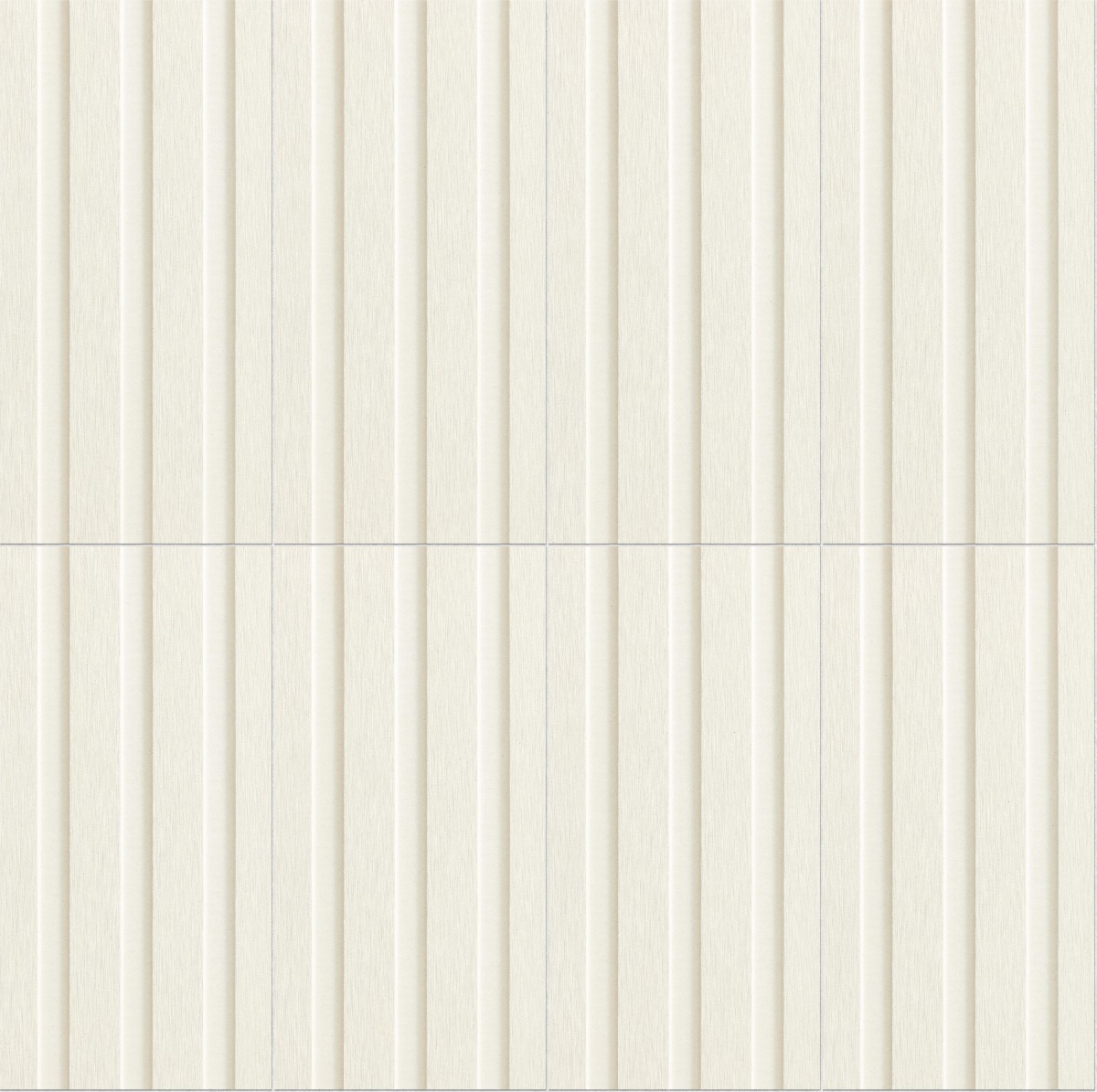 Cream-colored vertical wood panels with subtle grain and evenly spaced grooves for wall cladding