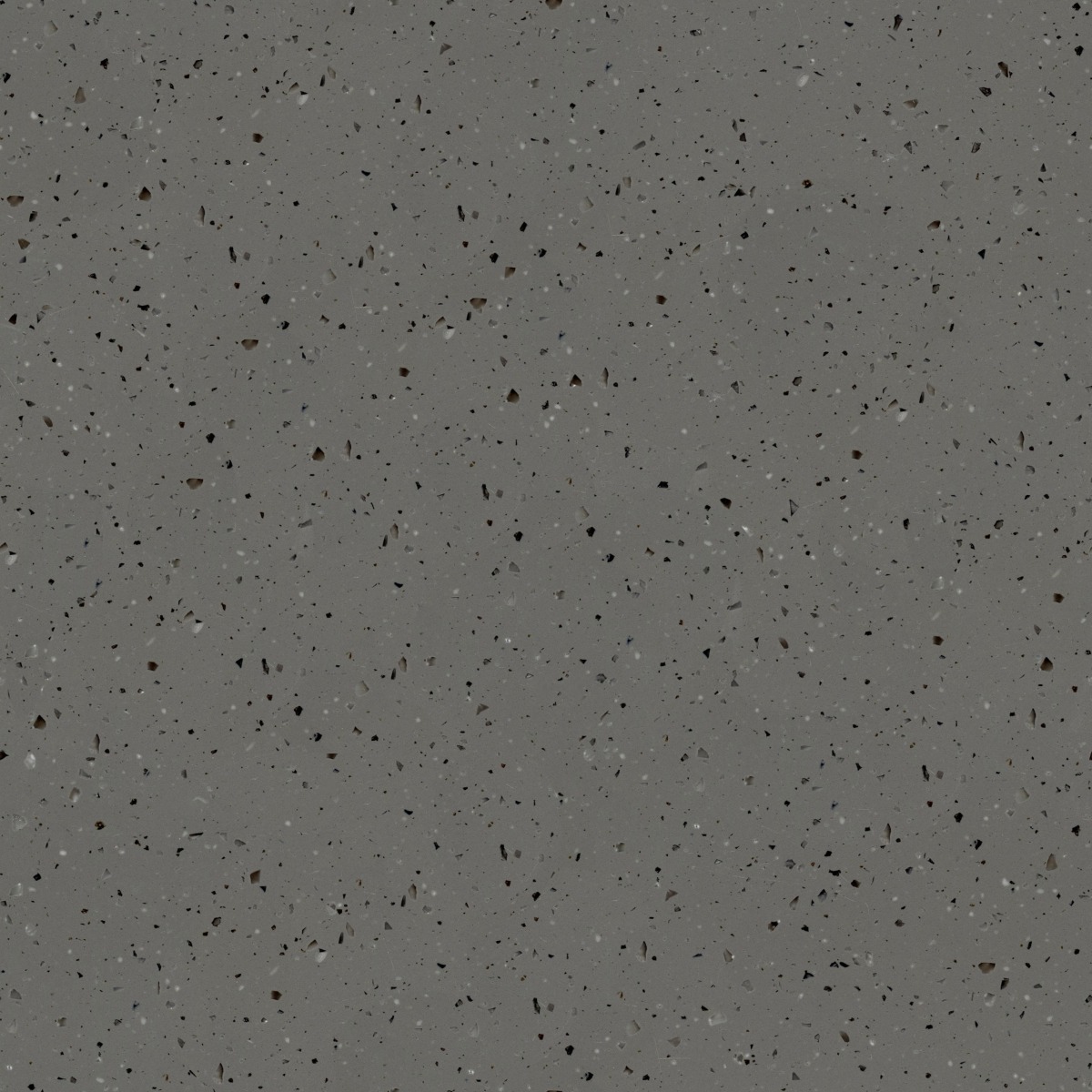 smooth smoky grey concrete surface with small black, white, and brown aggregate inclusions