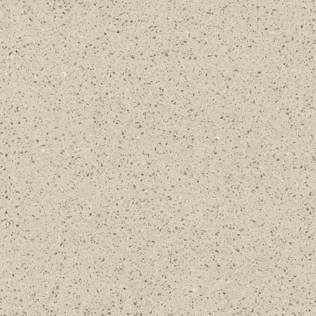 Beige terrazzo surface with small mixed stone chips in a speckled pattern for flooring or walls