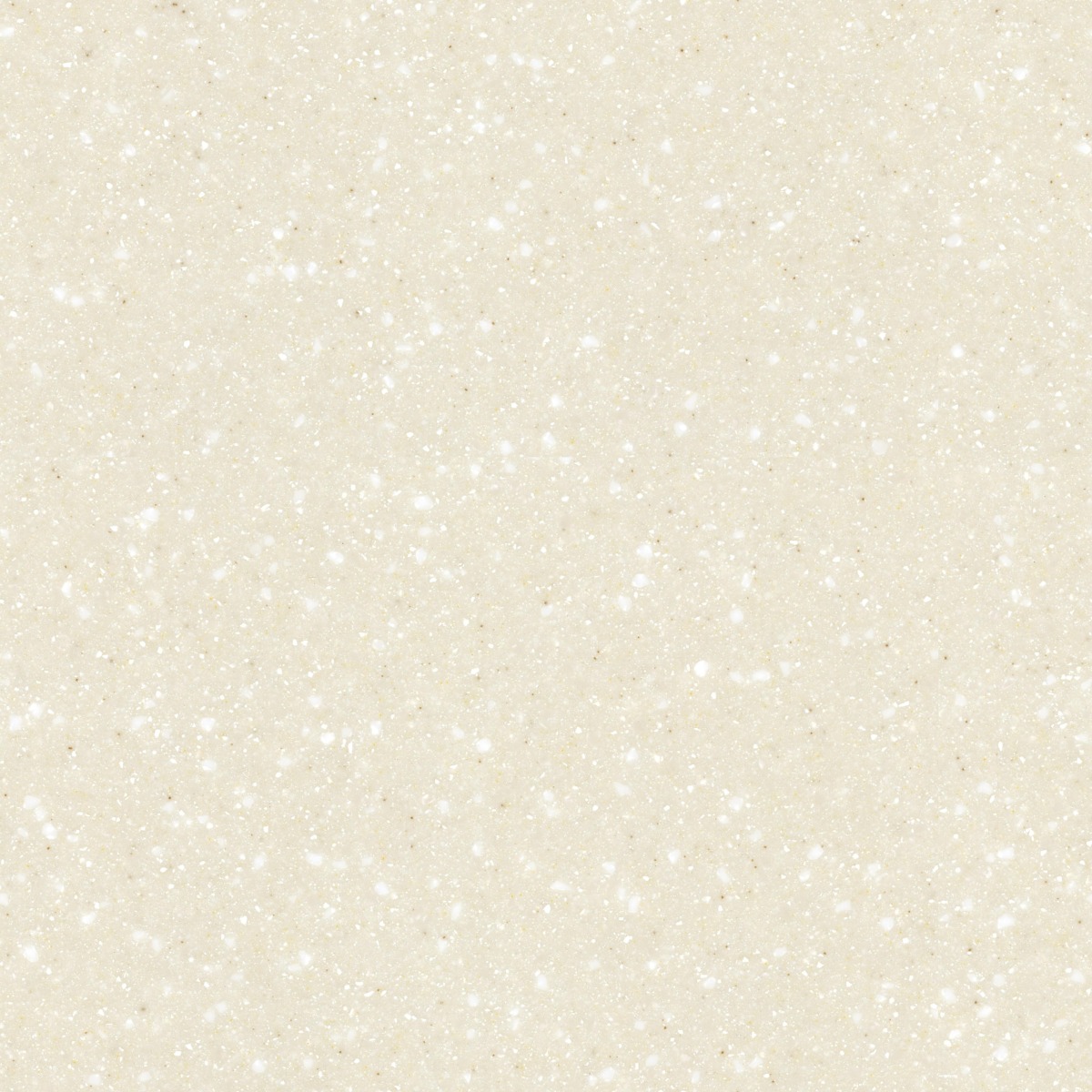 Cream terrazzo surface with small white and beige chips in a speckled pattern for flooring or countertops