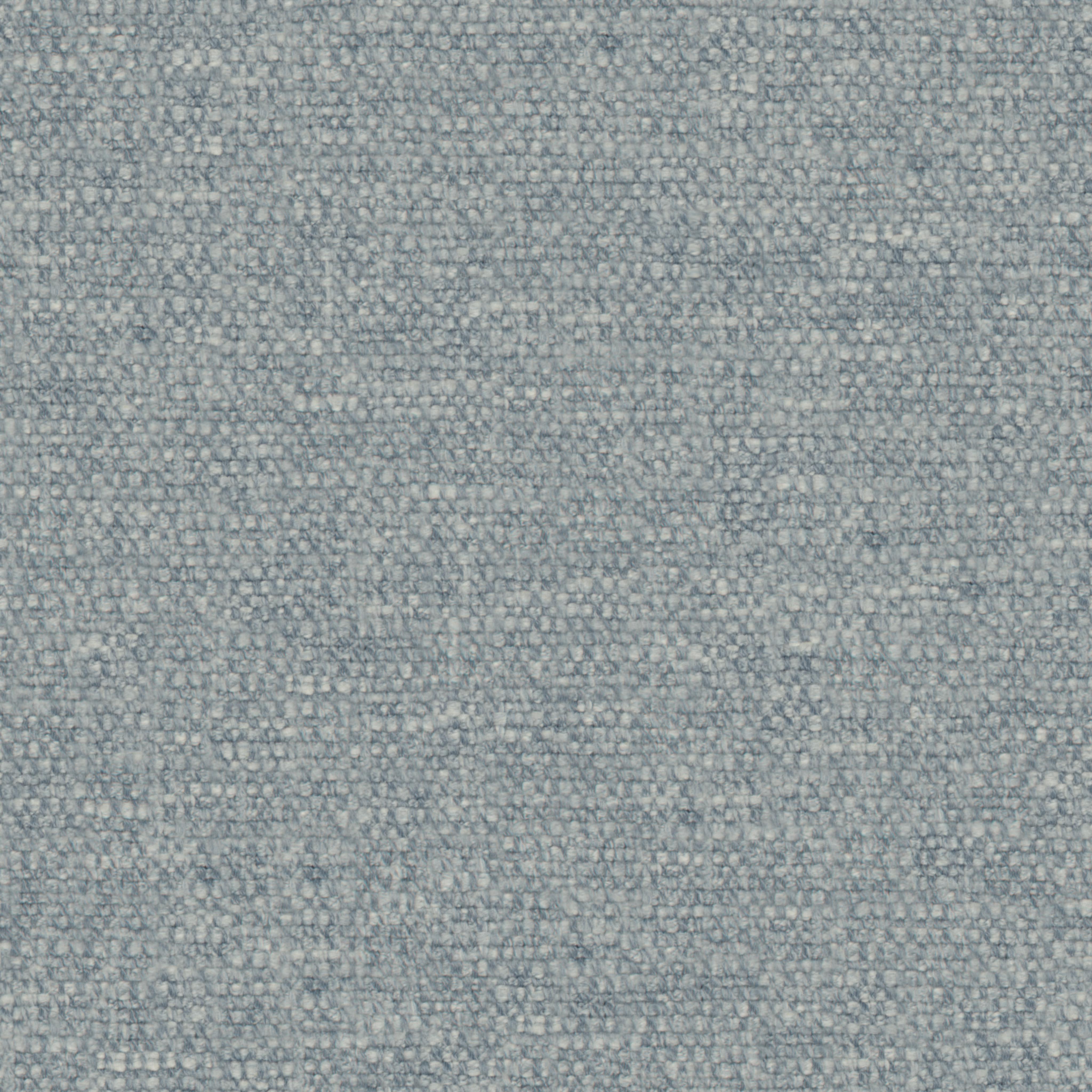 Close-up of blue-grey coarse woven upholstery fabric with mixed light and dark threads