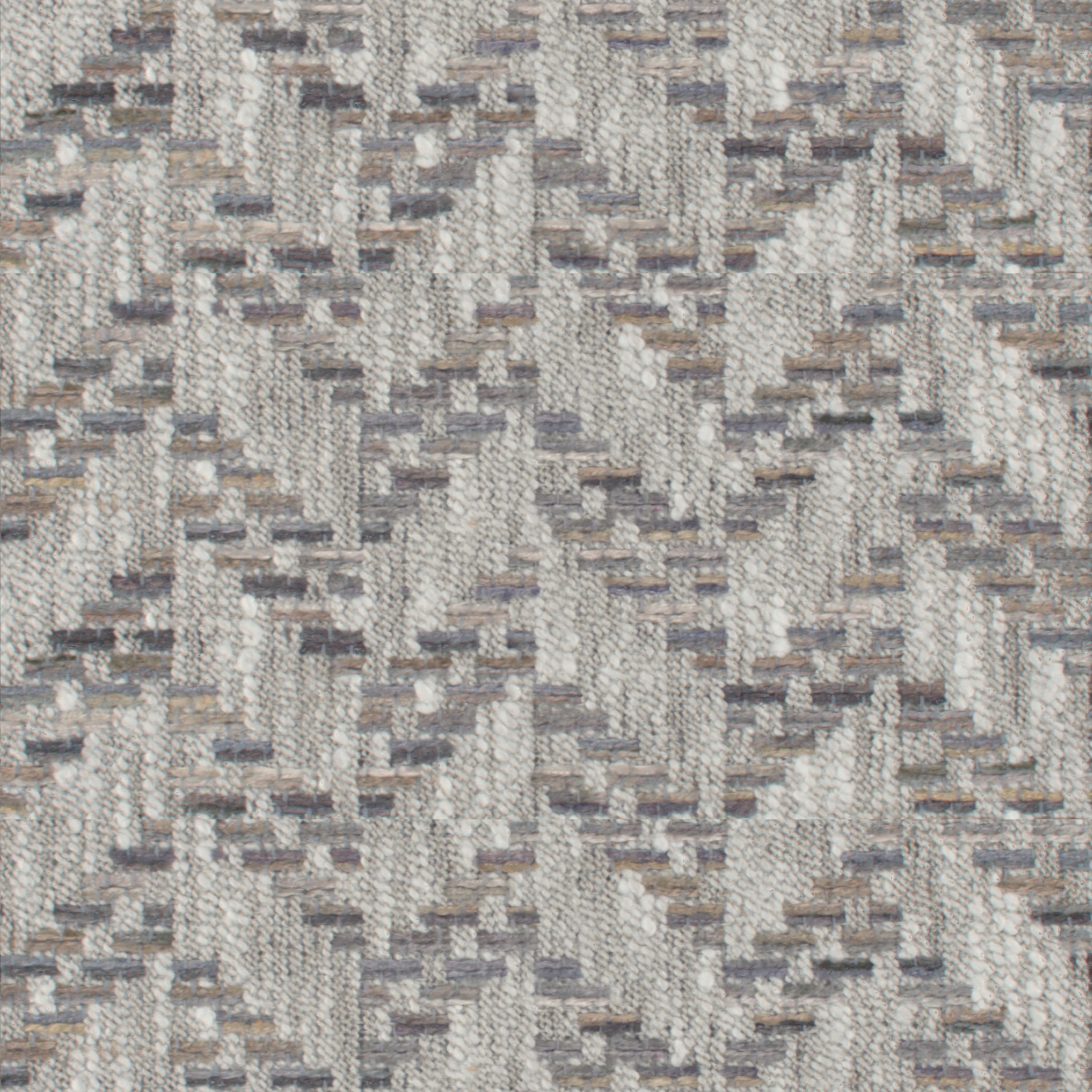close-up of neutral woven upholstery fabric with beige, gray, and off-white yarns in a textured pattern