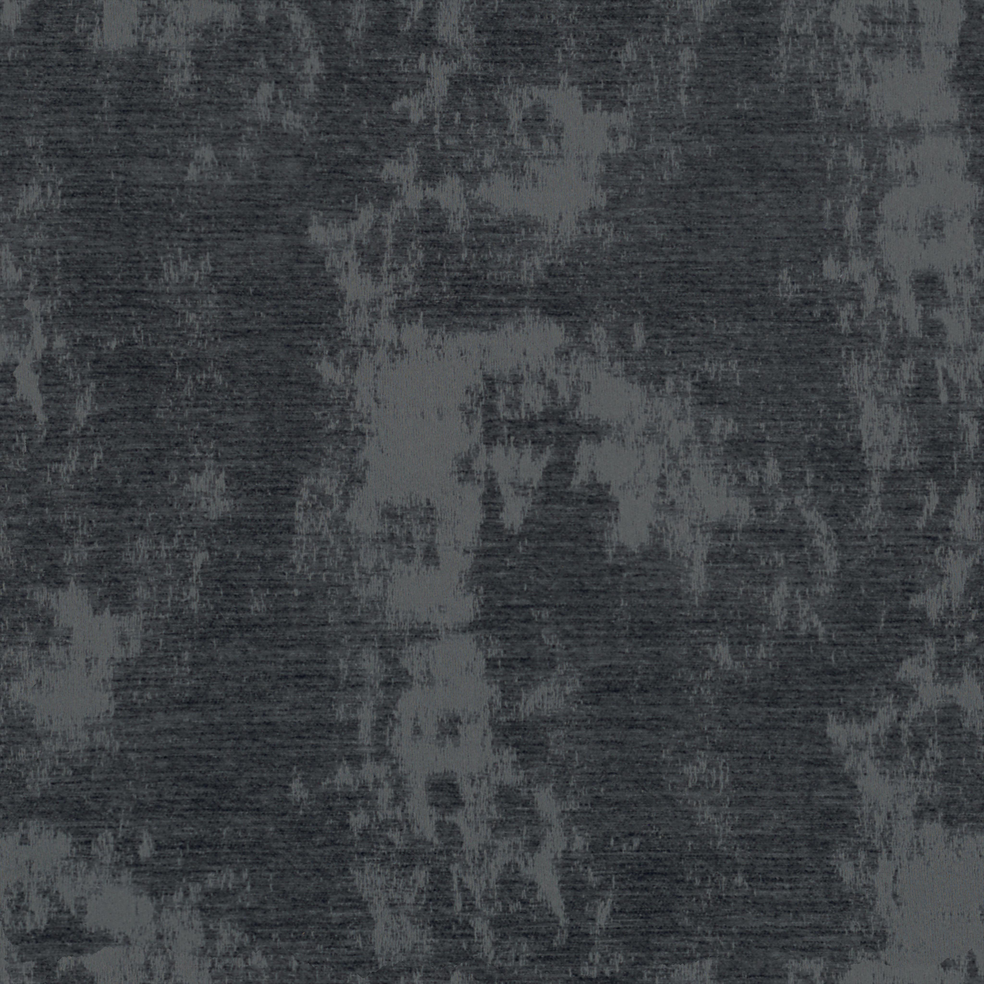 dark grey worn upholstery fabric with distressed patches and subtle linear weave pattern