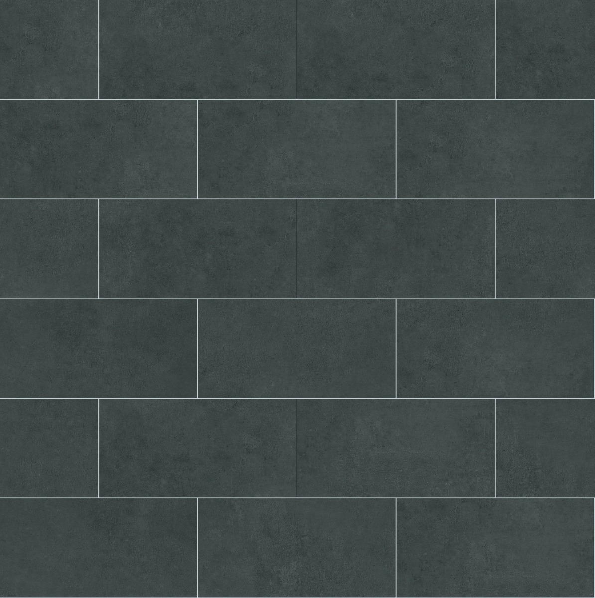 black concrete tiles with subtle texture arranged in a stretcher bond pattern for wall use
