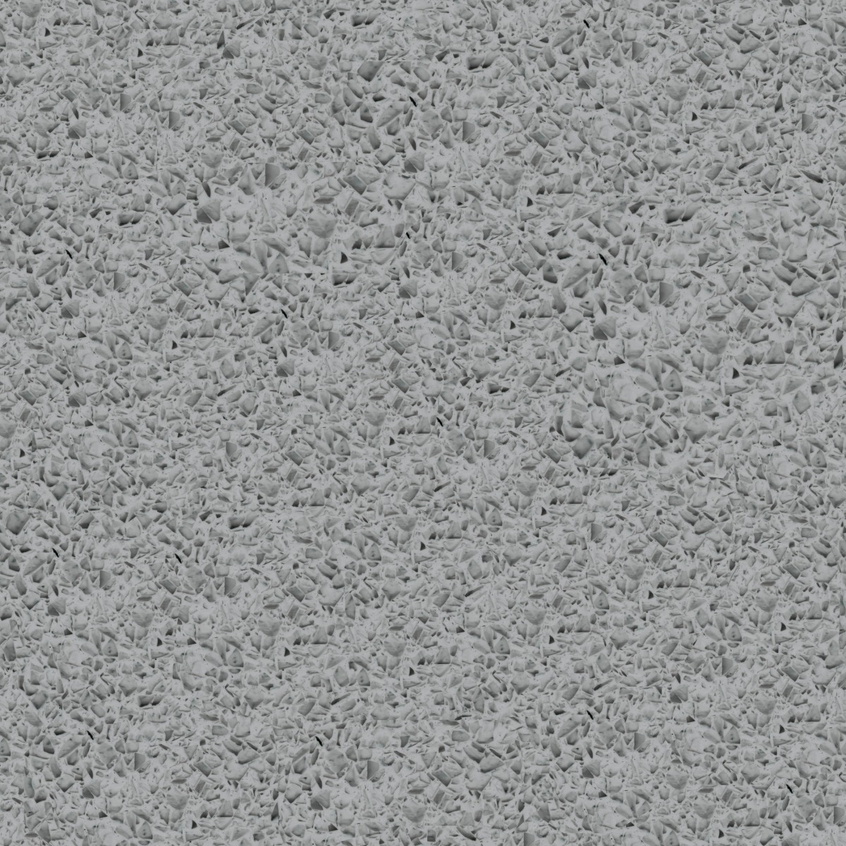Light grey terrazzo flooring with dense small angular stone chips in a smooth matrix