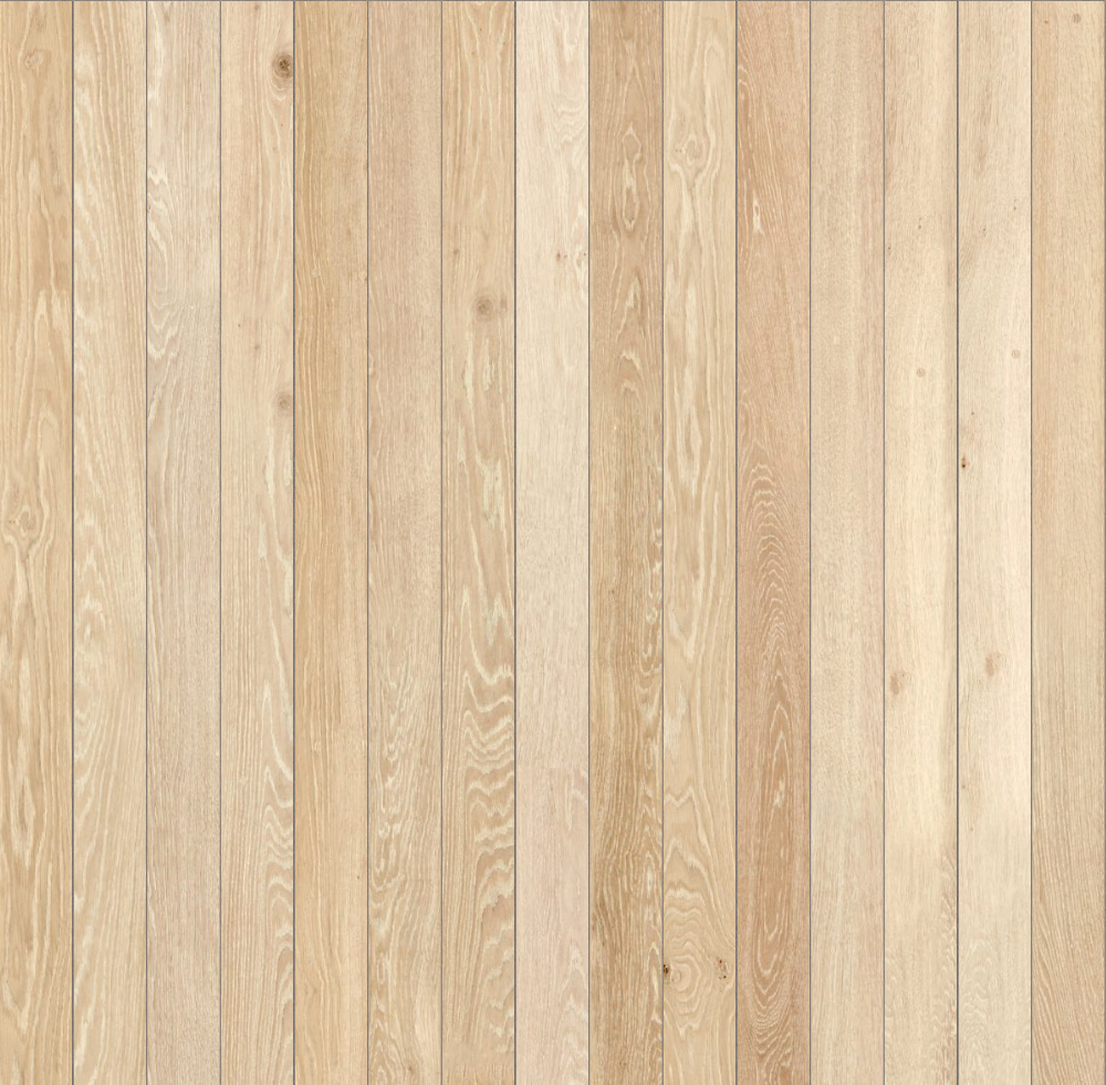 Light-colored wooden planks with natural grain pattern, suitable for flooring and interior design.