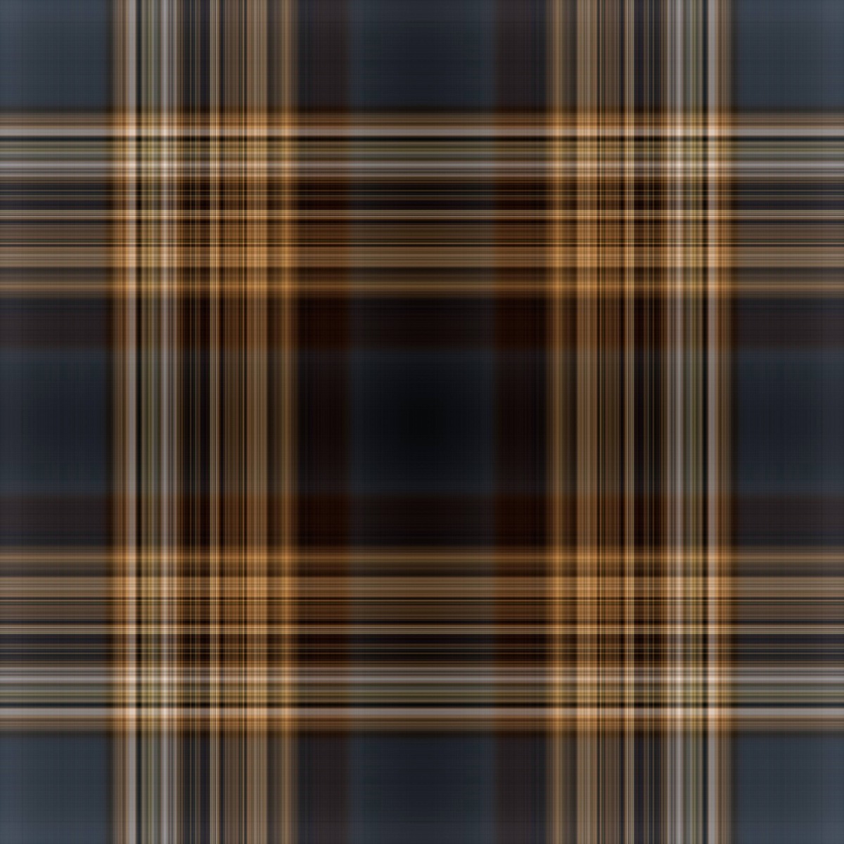 fine woven fabric with dark blue and brown plaid pattern featuring thin intersecting lines