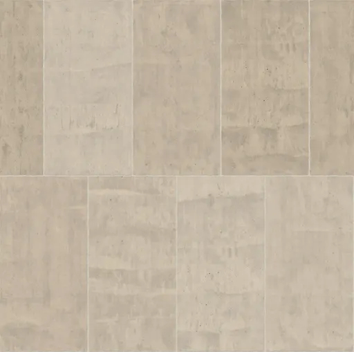 light grey in-situ concrete plates arranged in stretcher bond pattern with subtle surface texture