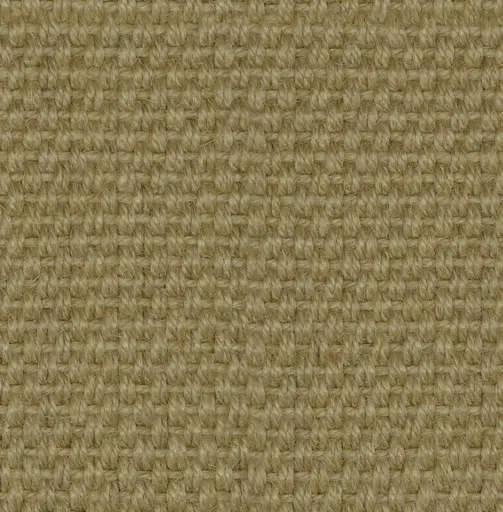 close-up of natural beige jute fabric with Panama weave pattern and coarse texture for upholstery